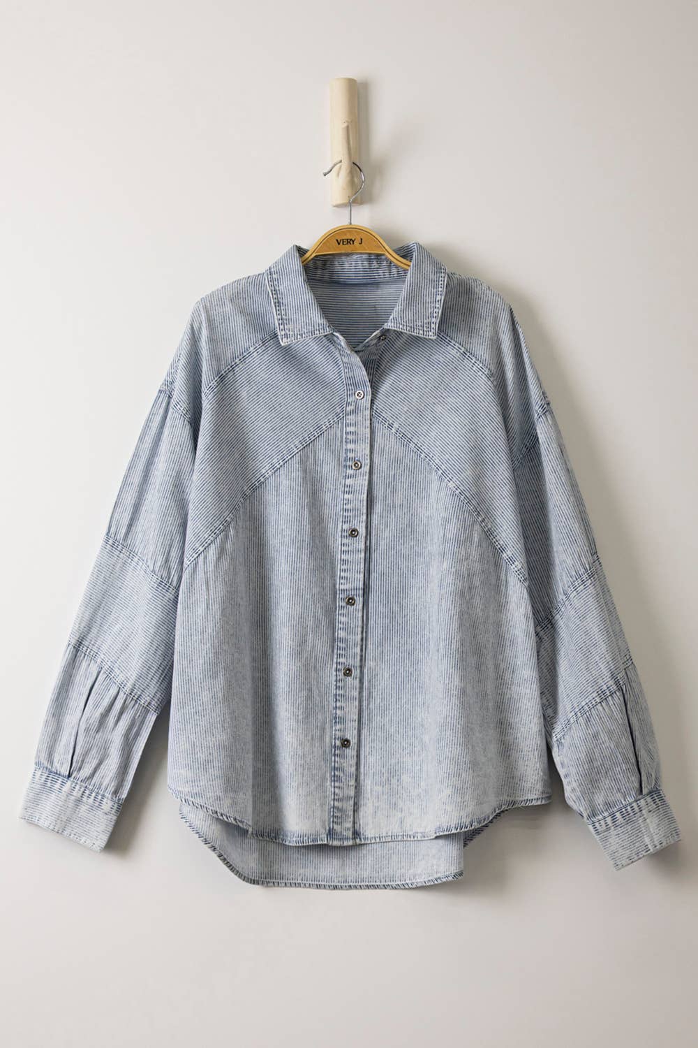 Raelynn Mineral Washed Button Down Shirt