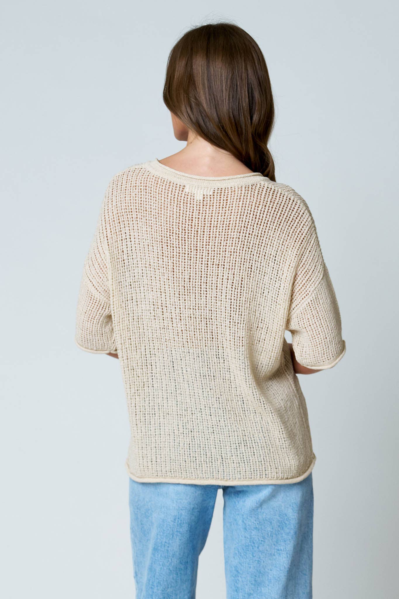 Jennifer Crochet Knit Top