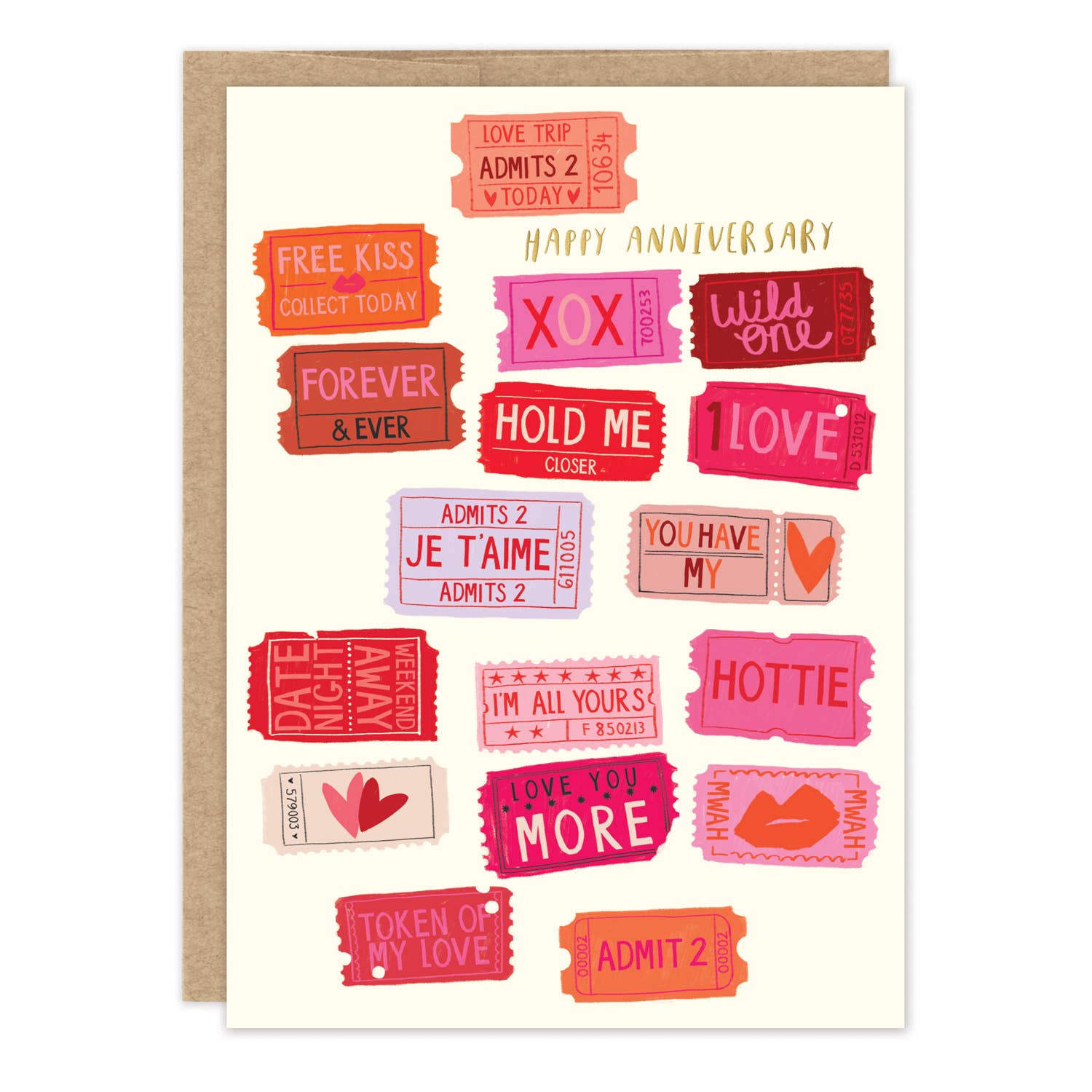 Love Tickets Anniversary Card
