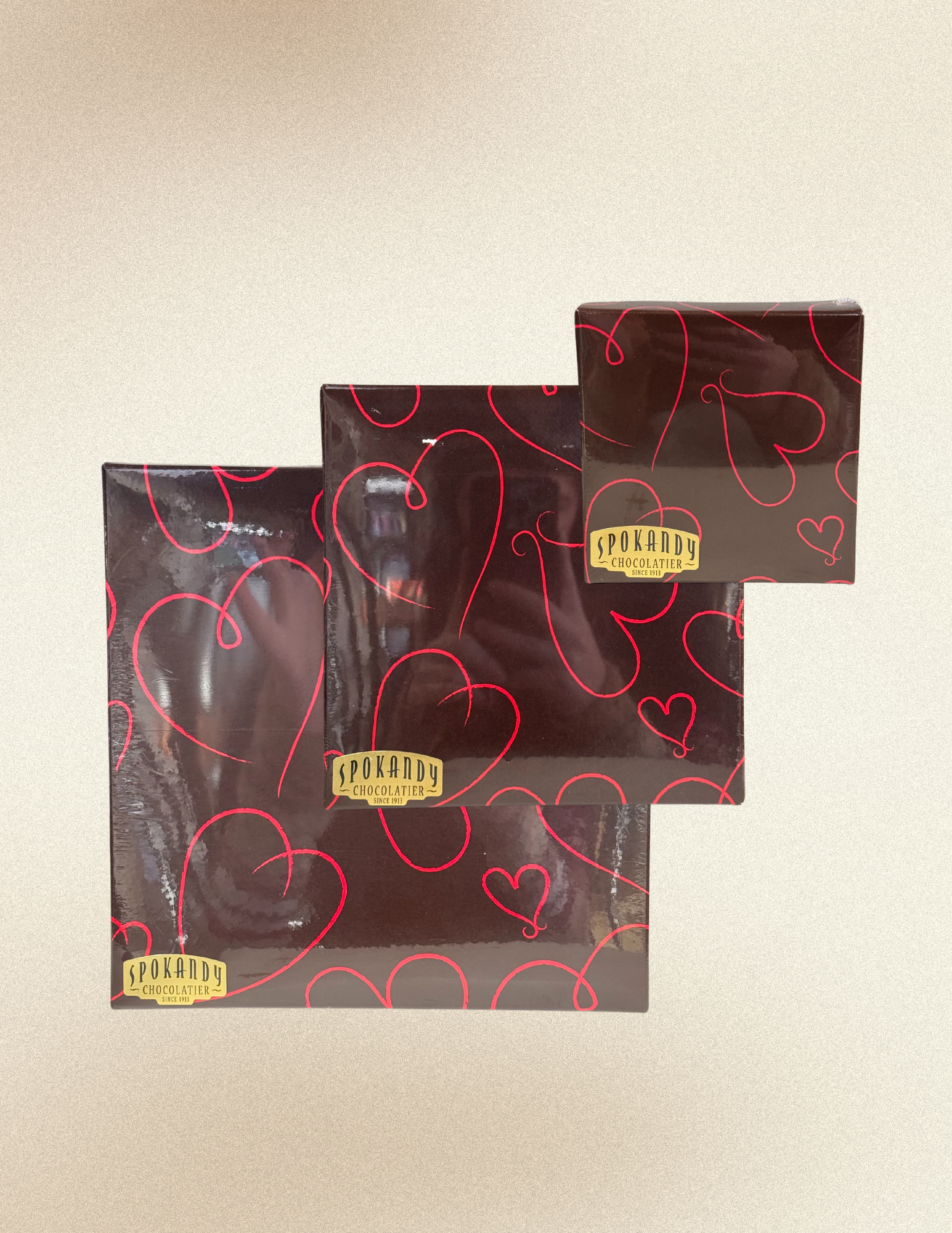 Premium Heart Scroll Chocolate Box