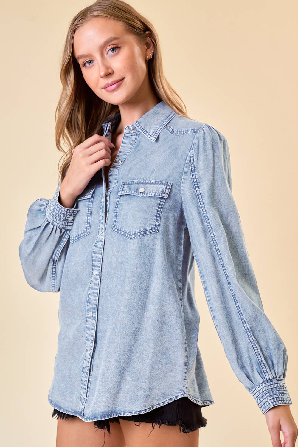 Peyton Denim Button Down