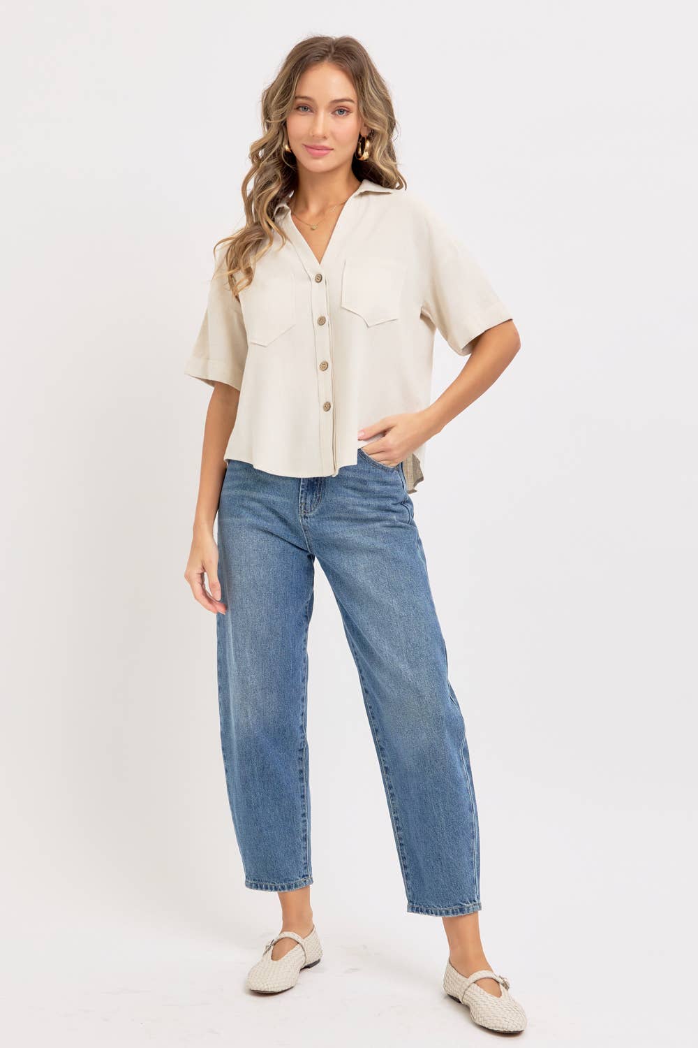 Agatha Linen Button Down