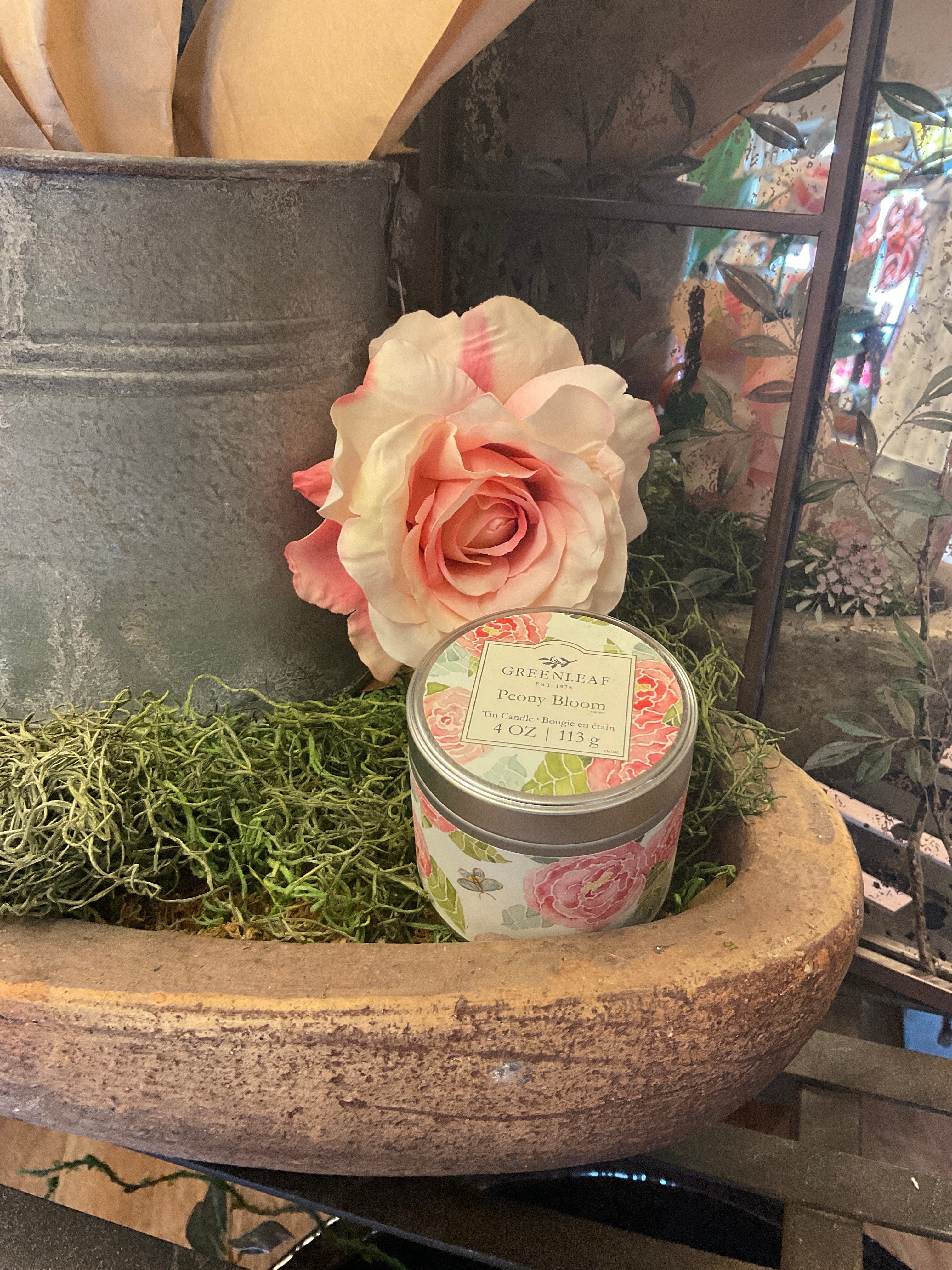 Greenleaf Tin Candle