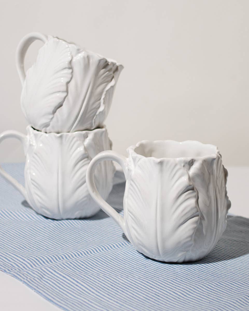 Embossed Tulip Coffee Mug