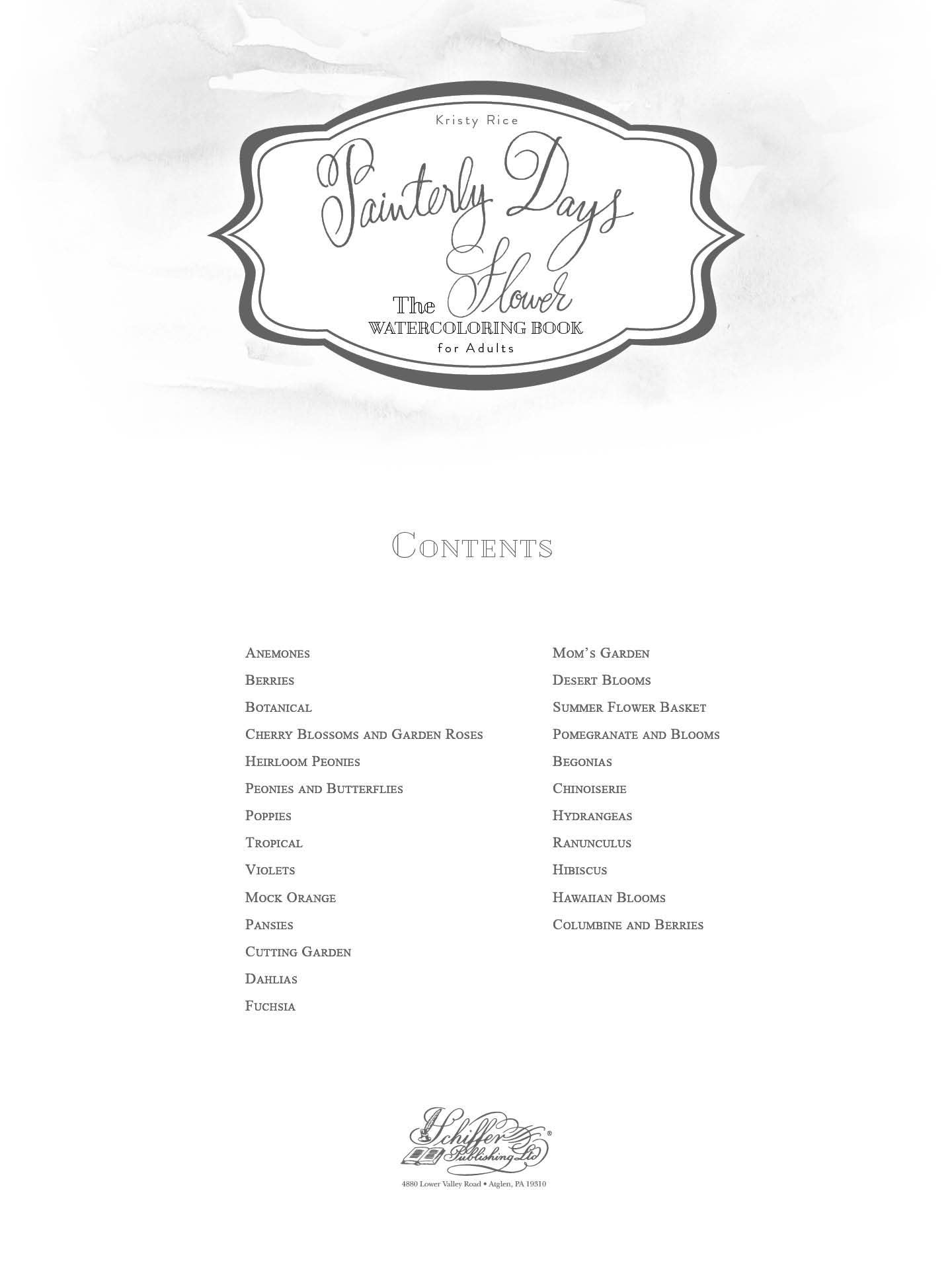 Painterly Days: The Flower Watercoloring Book for Adults