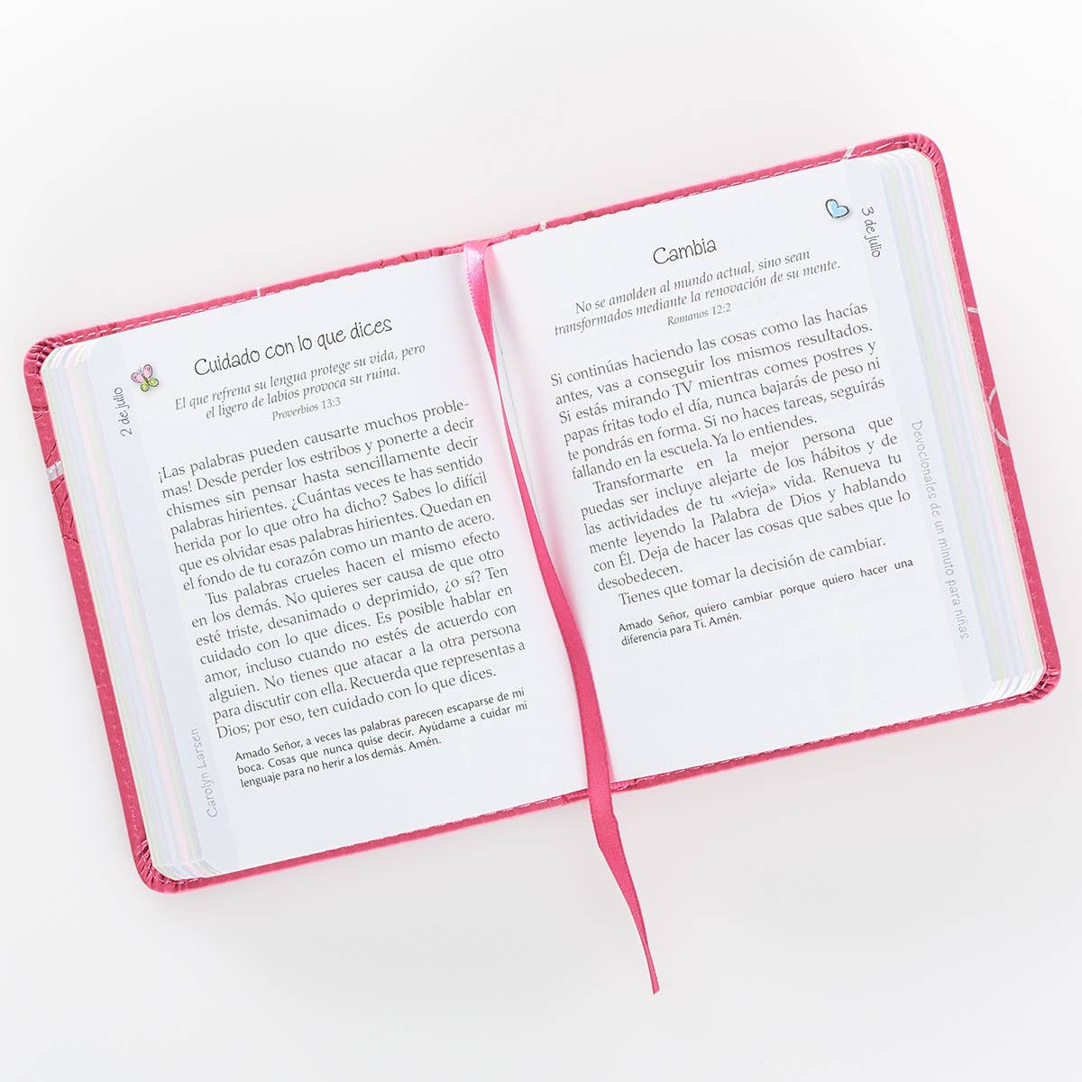 Devocional Un min. niñas símil cuero