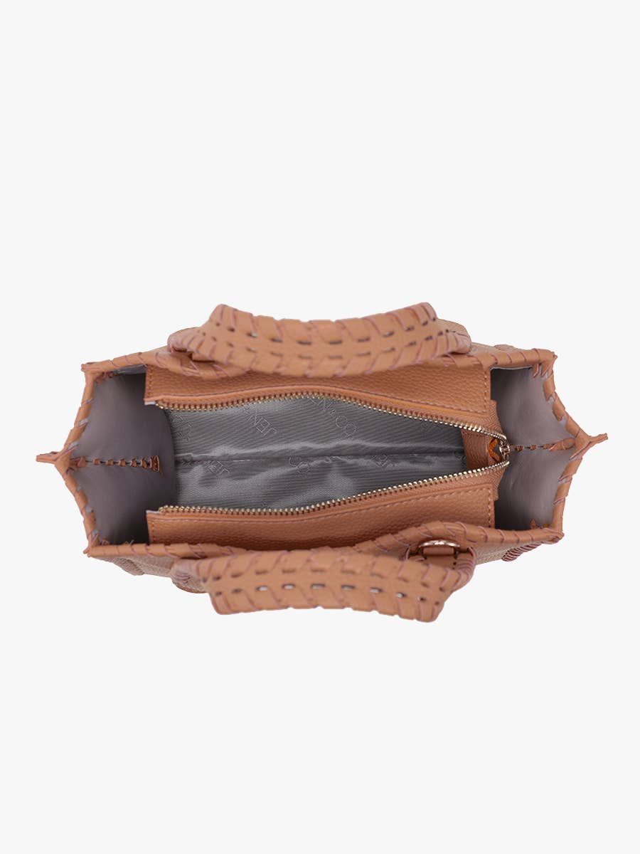 Marla Whipstitch Shaped Satchel