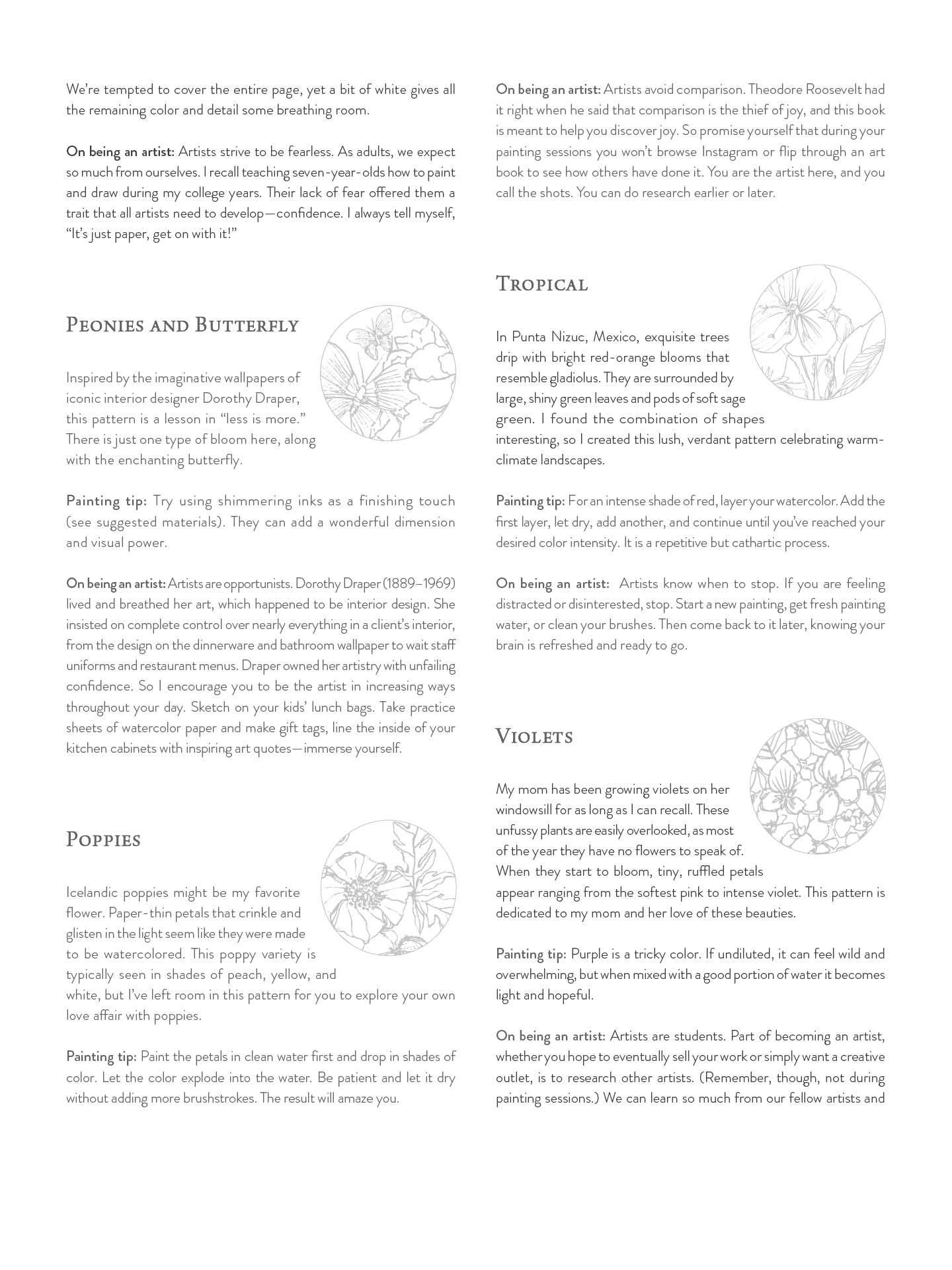 Painterly Days: The Flower Watercoloring Book for Adults