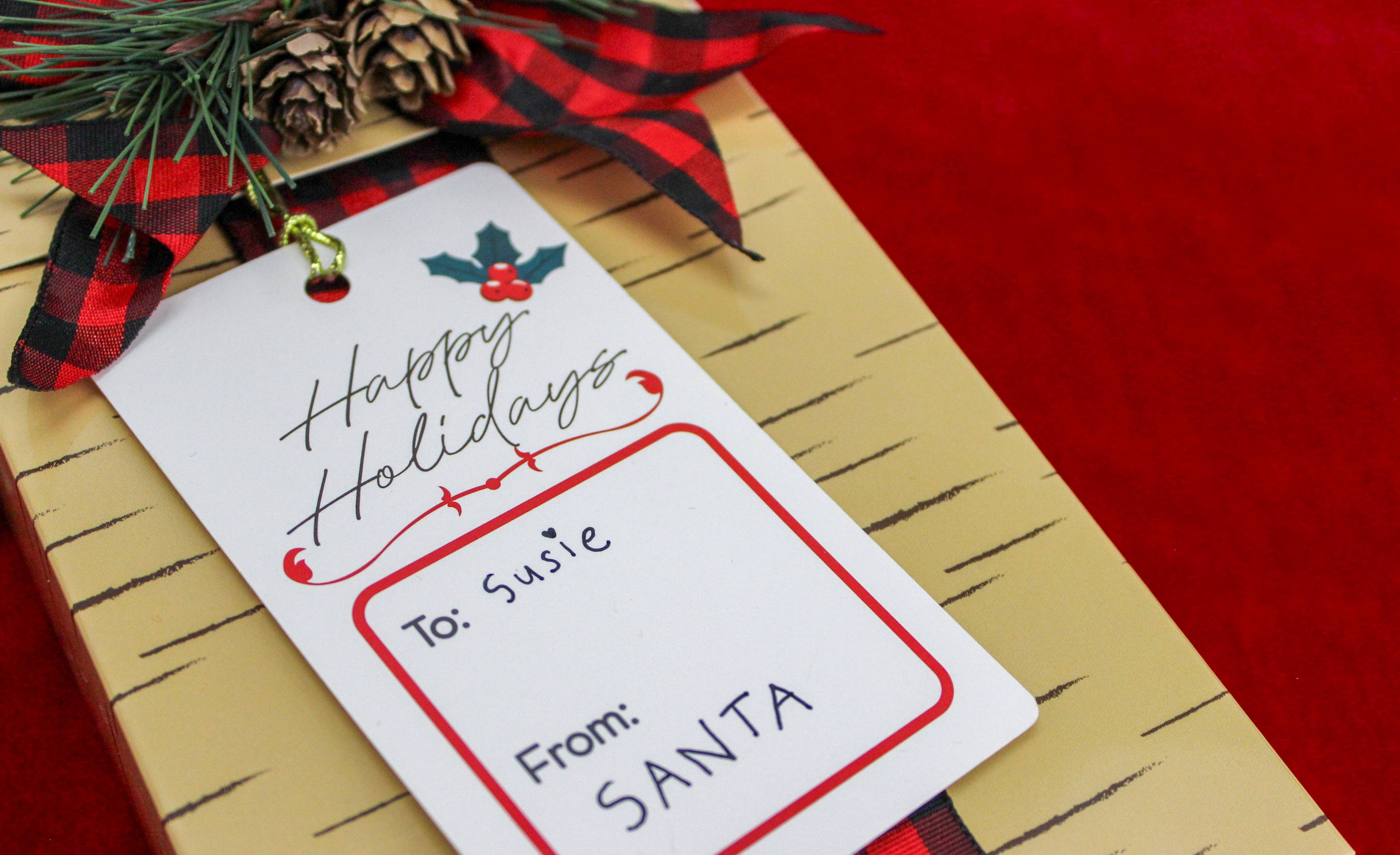 Holiday Birch Present Cookie Box