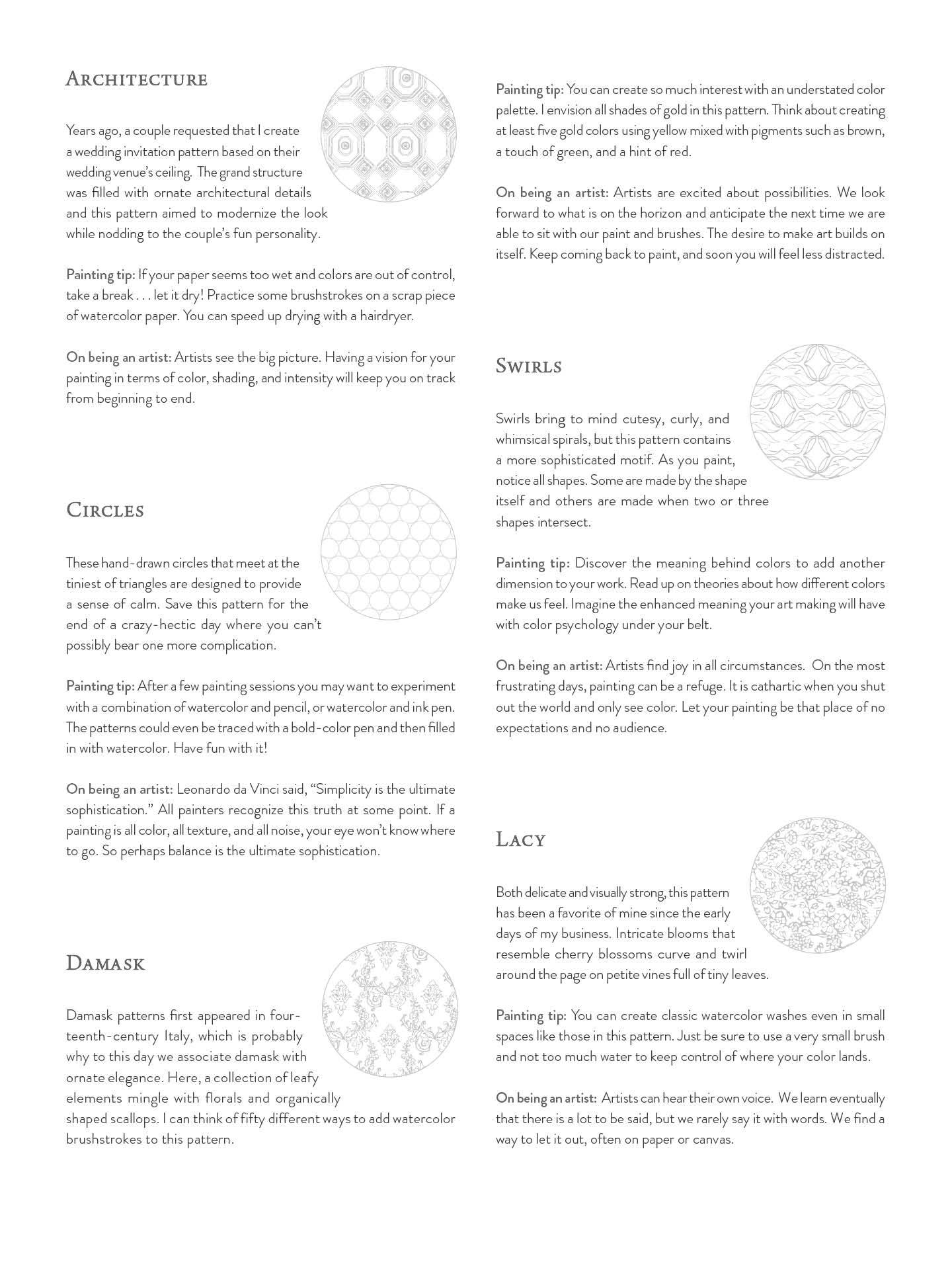 Painterly Days: The Pattern Watercoloring Book for Adults