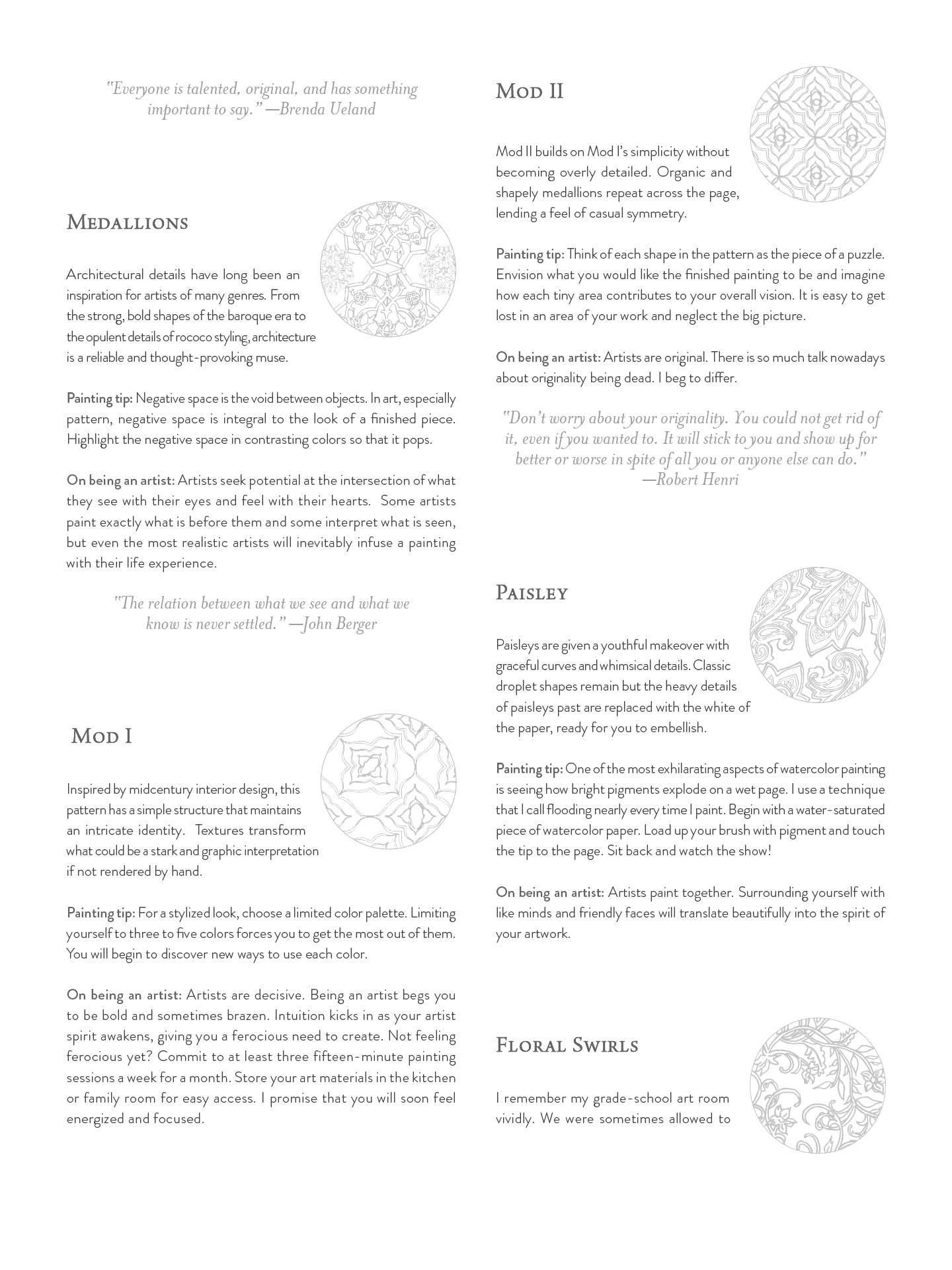 Painterly Days: The Pattern Watercoloring Book for Adults