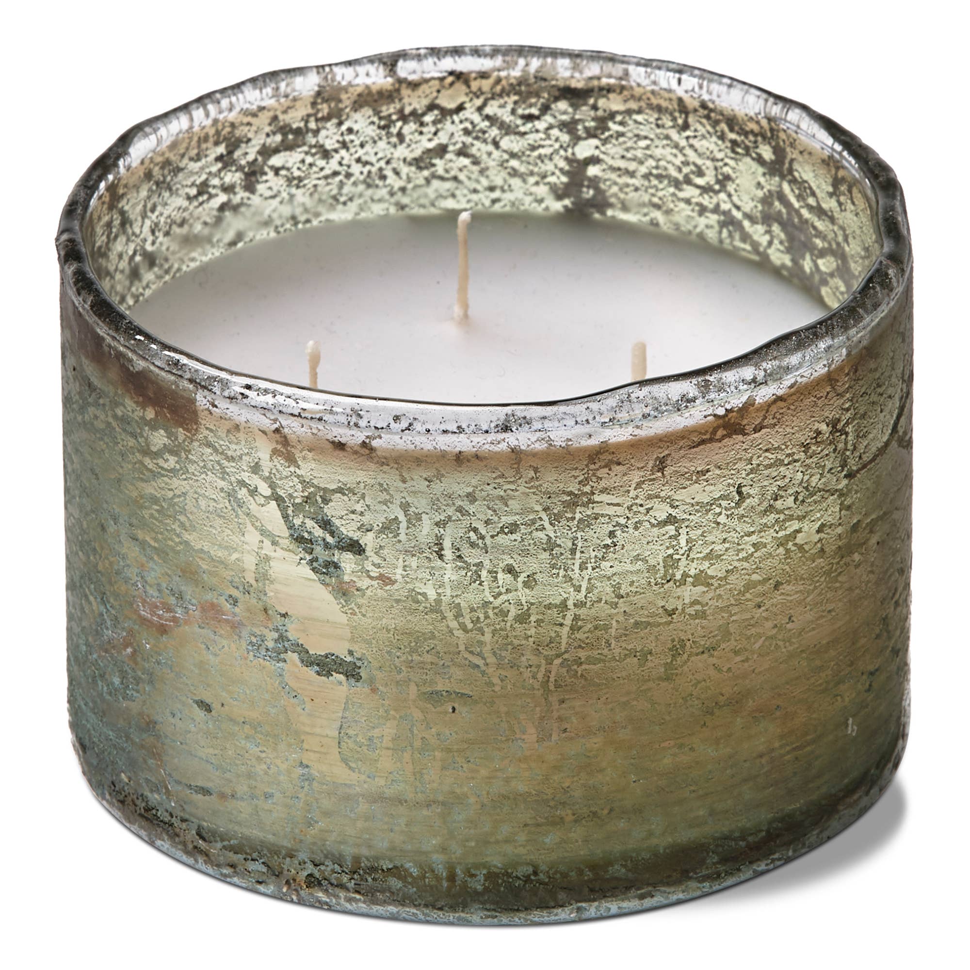 Org Citro Tomato Candle Short Light Green Glass Summer