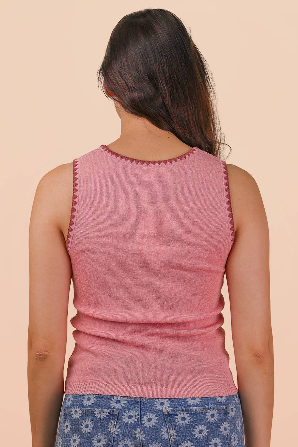 Leah Sleeveless Knit Sweater Top