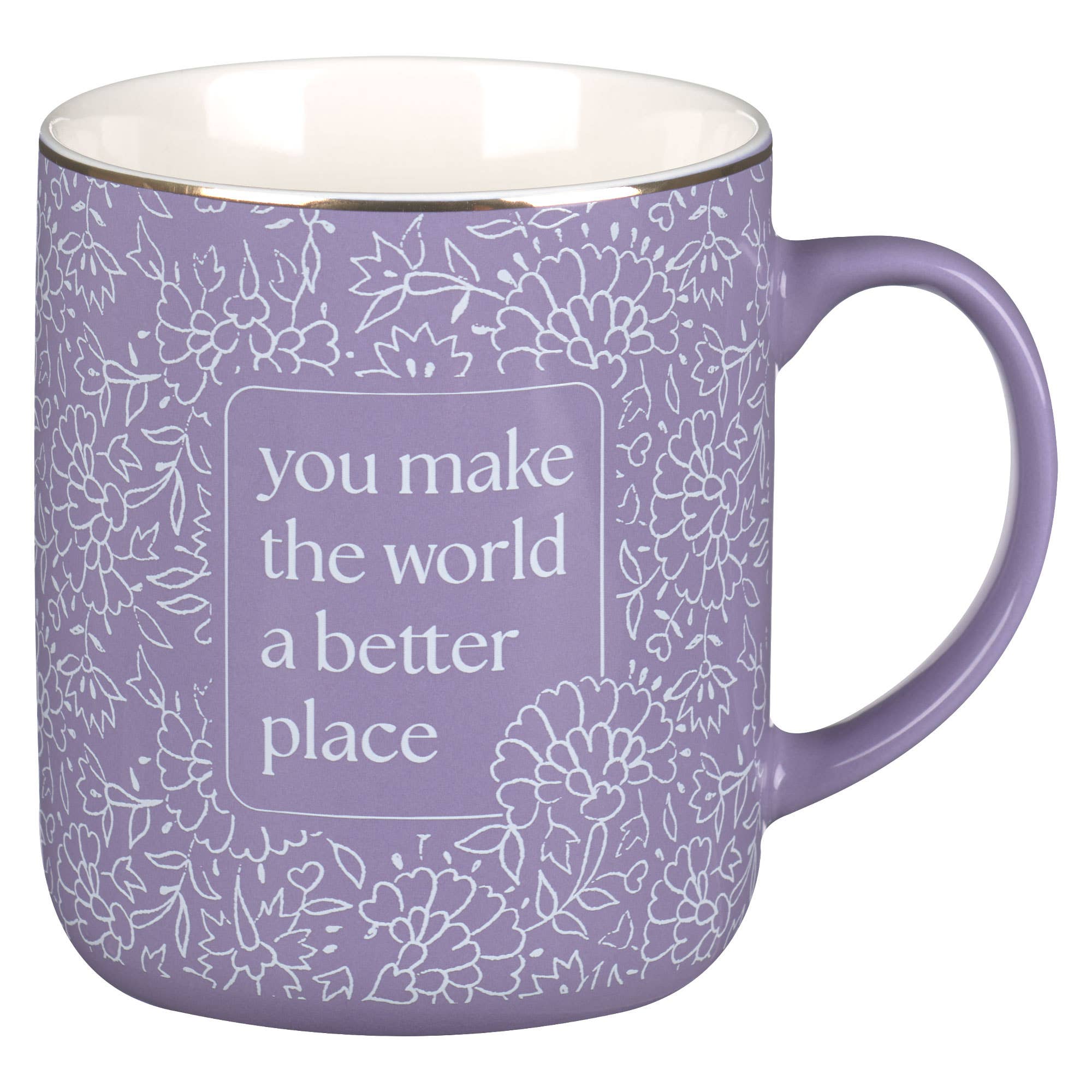Mug Purple "You Make the World A Better Place"
