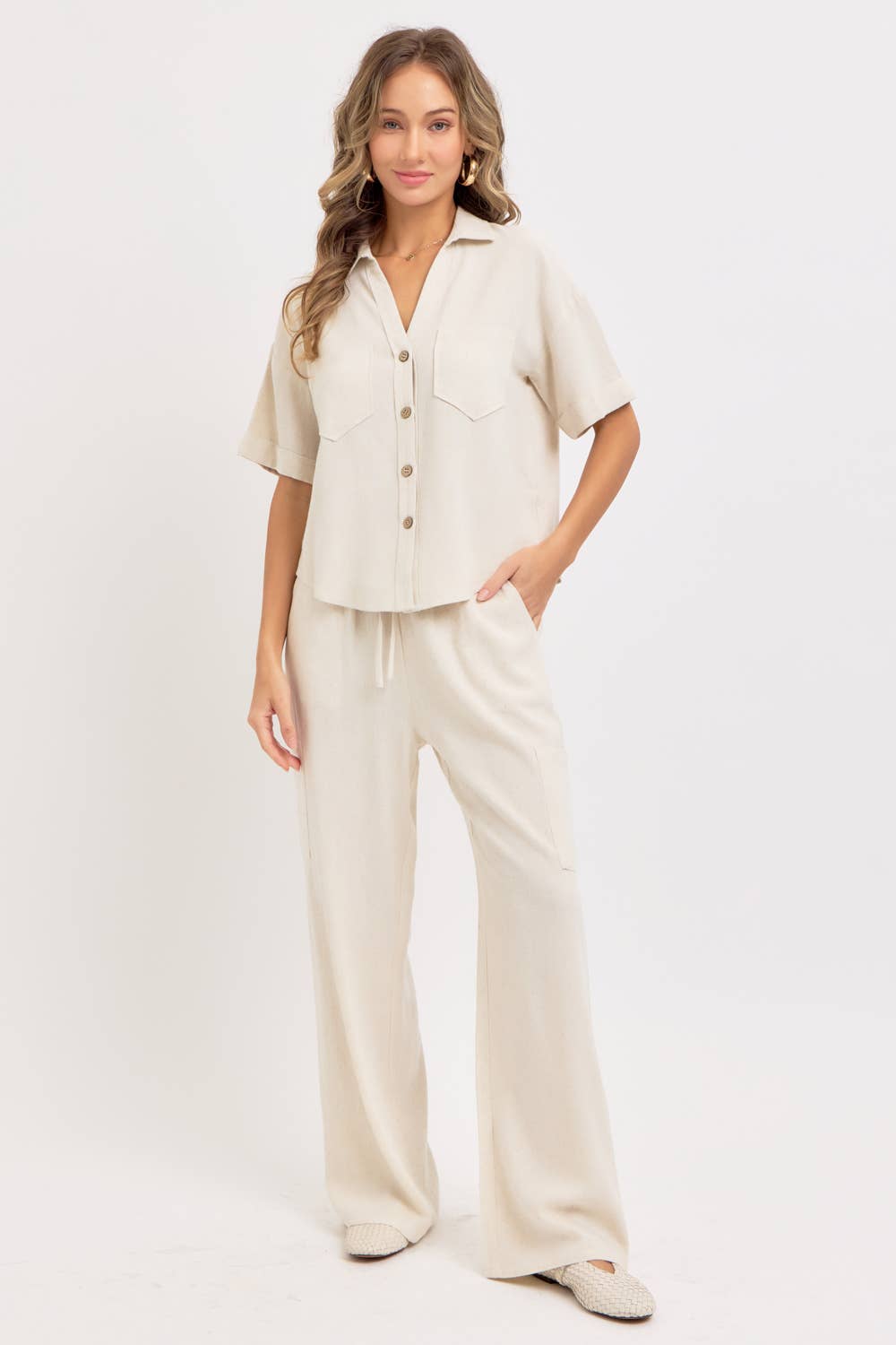 Agatha Linen Button Down