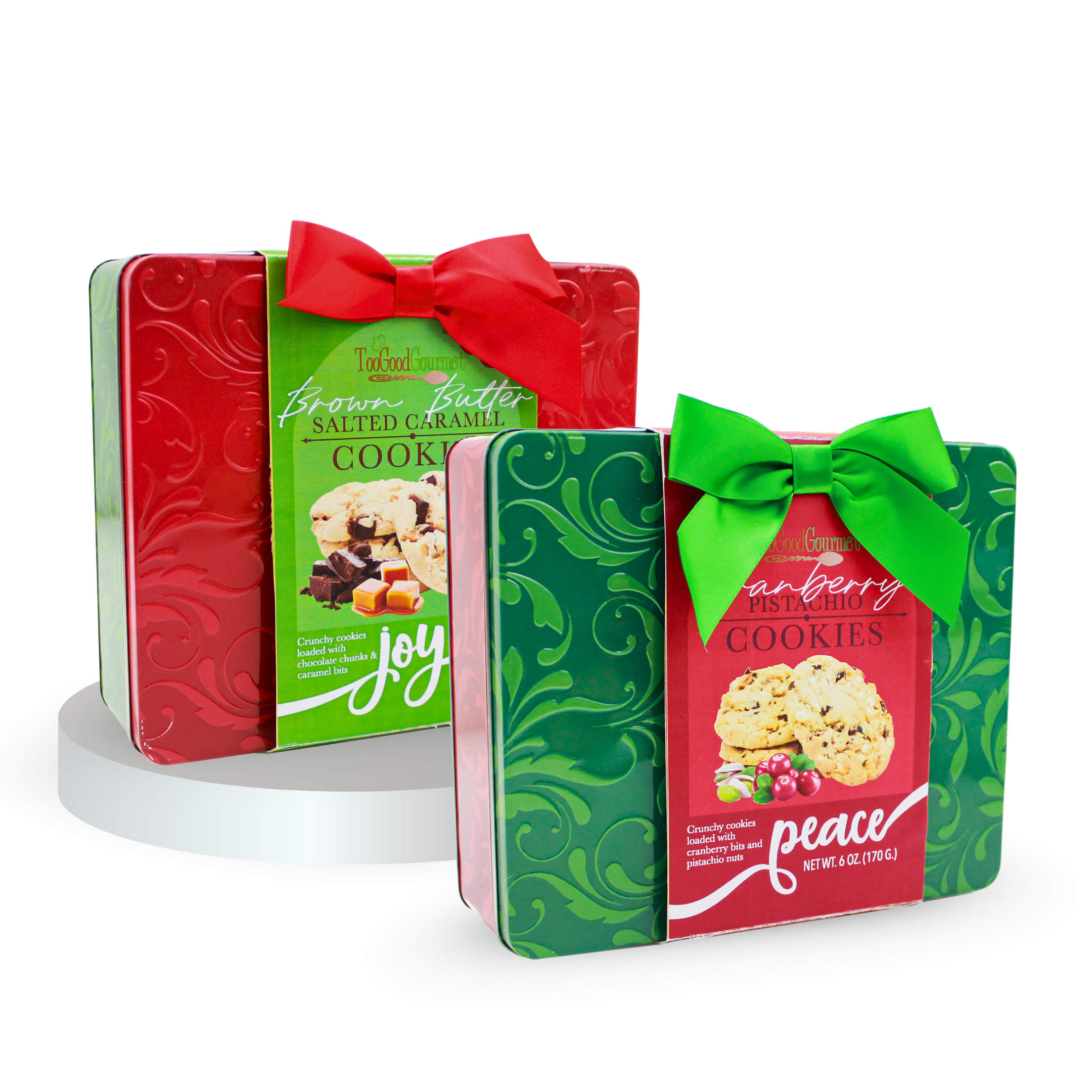 Elegant Tins - Salted Caramel & Cranberry Pistachio Cookies
