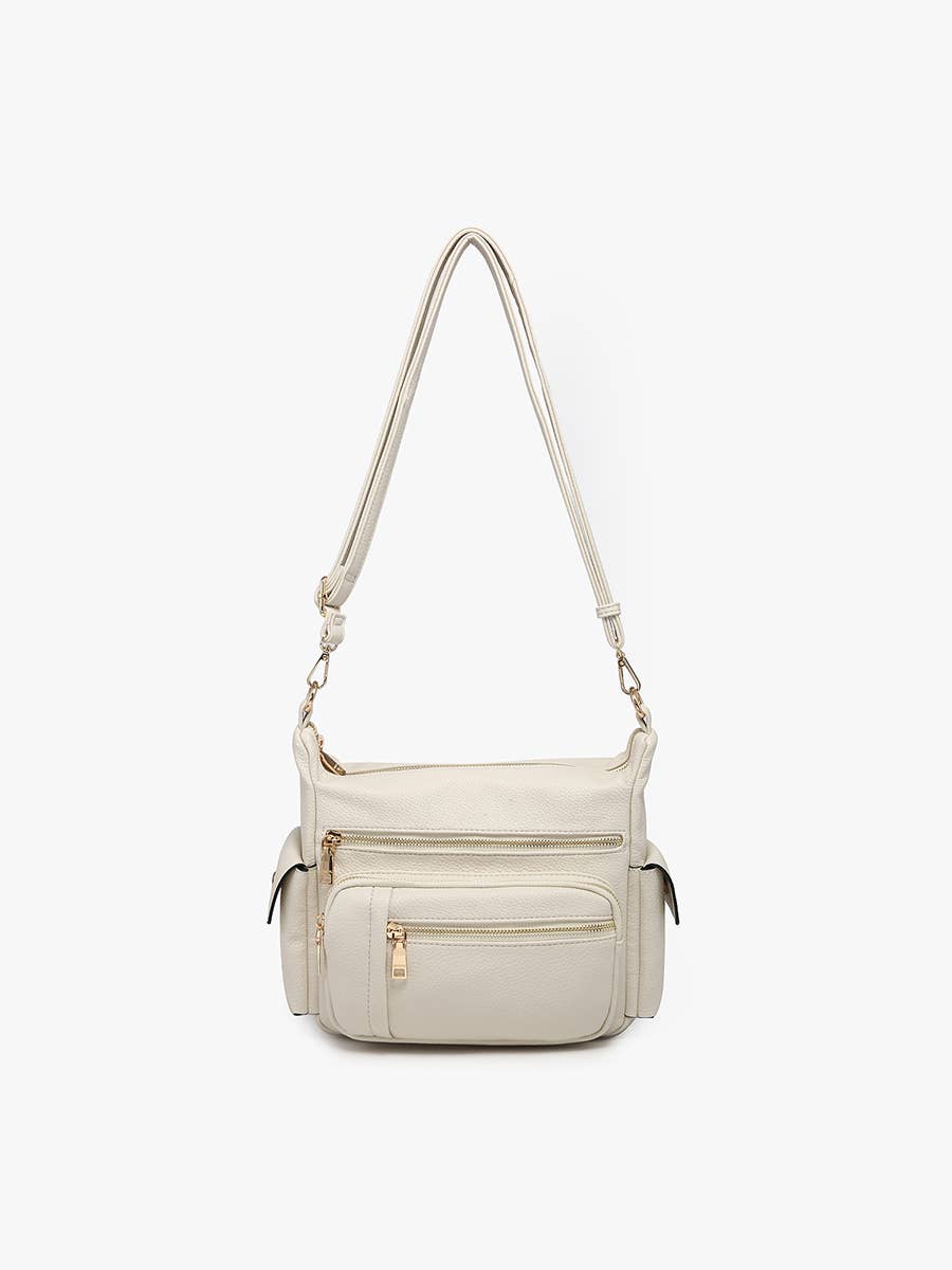 Nicole Multi-Zip Crossbody w/ Side Pockets