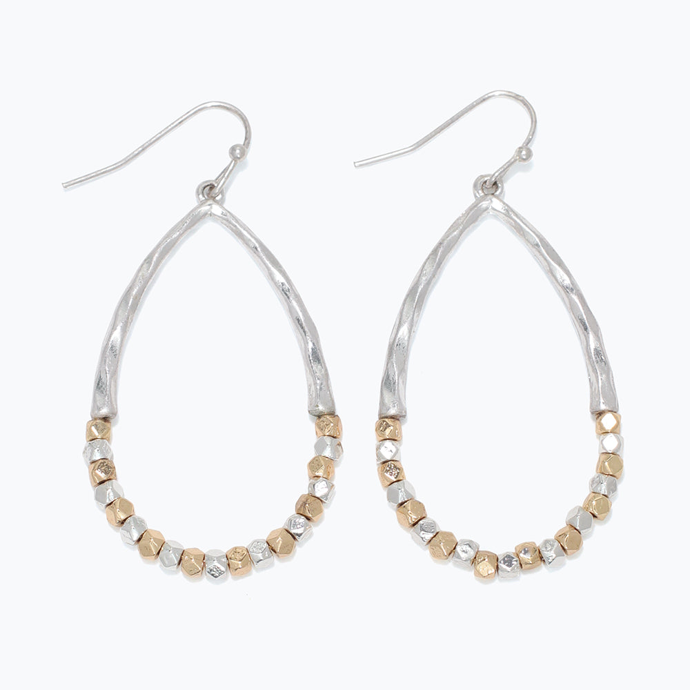 Two Toned Beaded Earrings