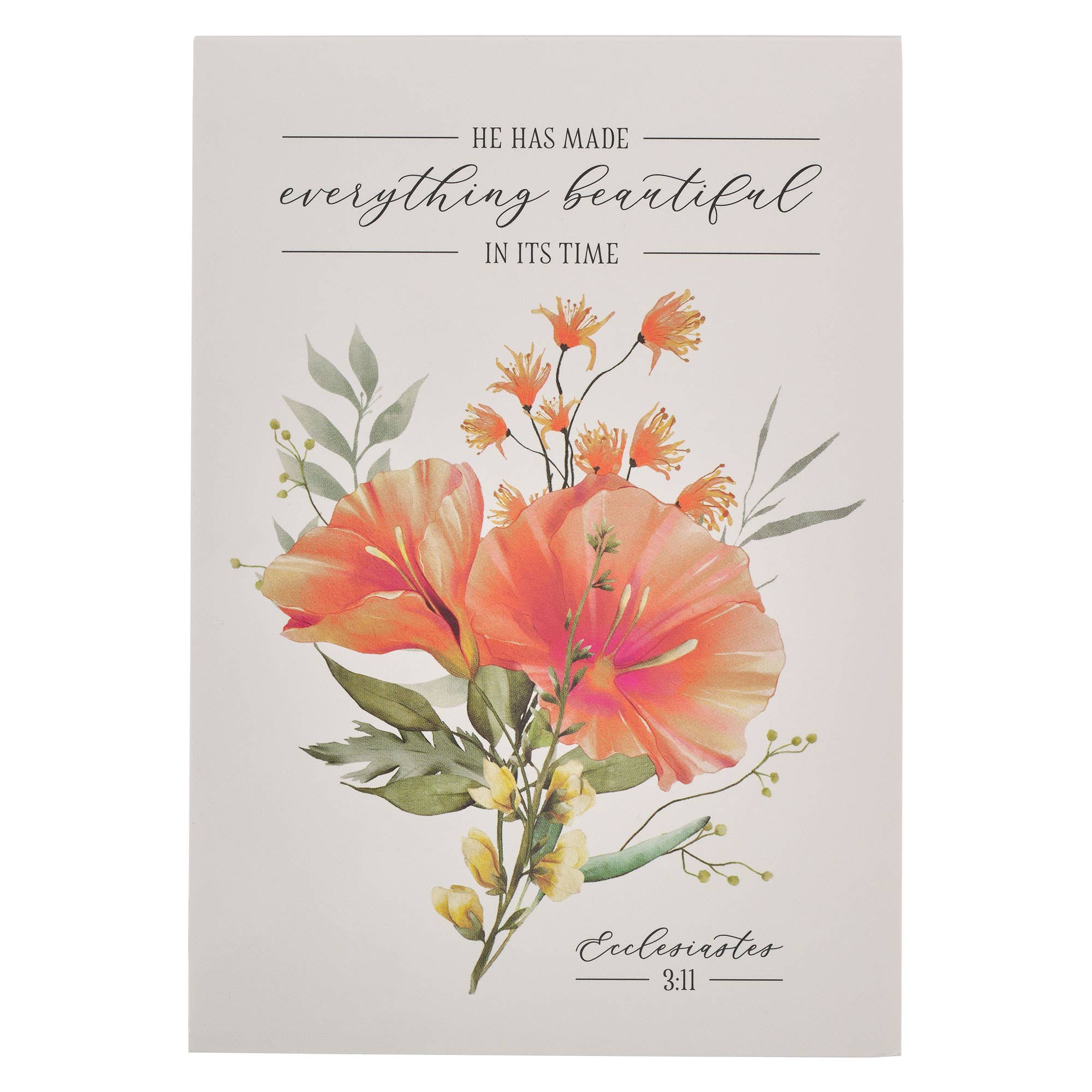 Notepad Floral Everything Beautiful Eccl. 3:11
