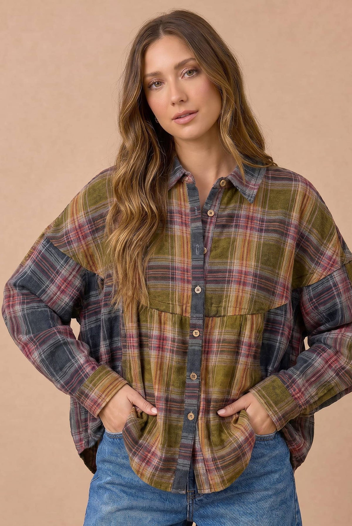 Logan Drop Shoulder Babydoll Shirt