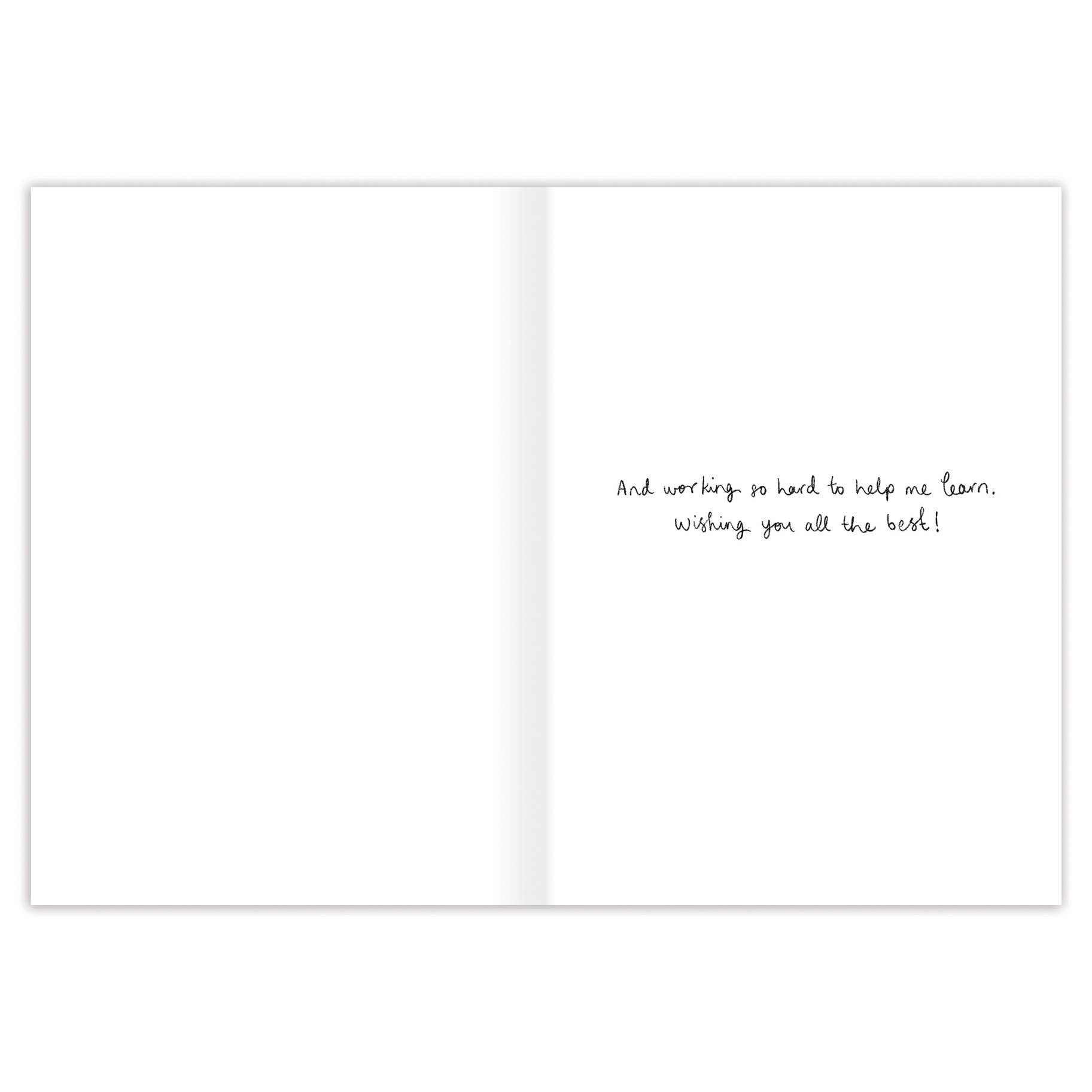 Thank You Teacher Card