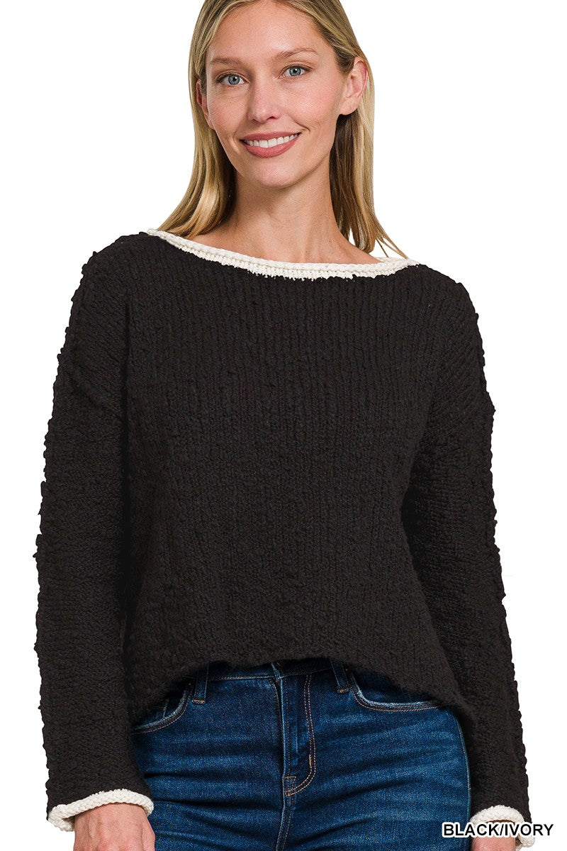 Millie Contrast Trim Sweater