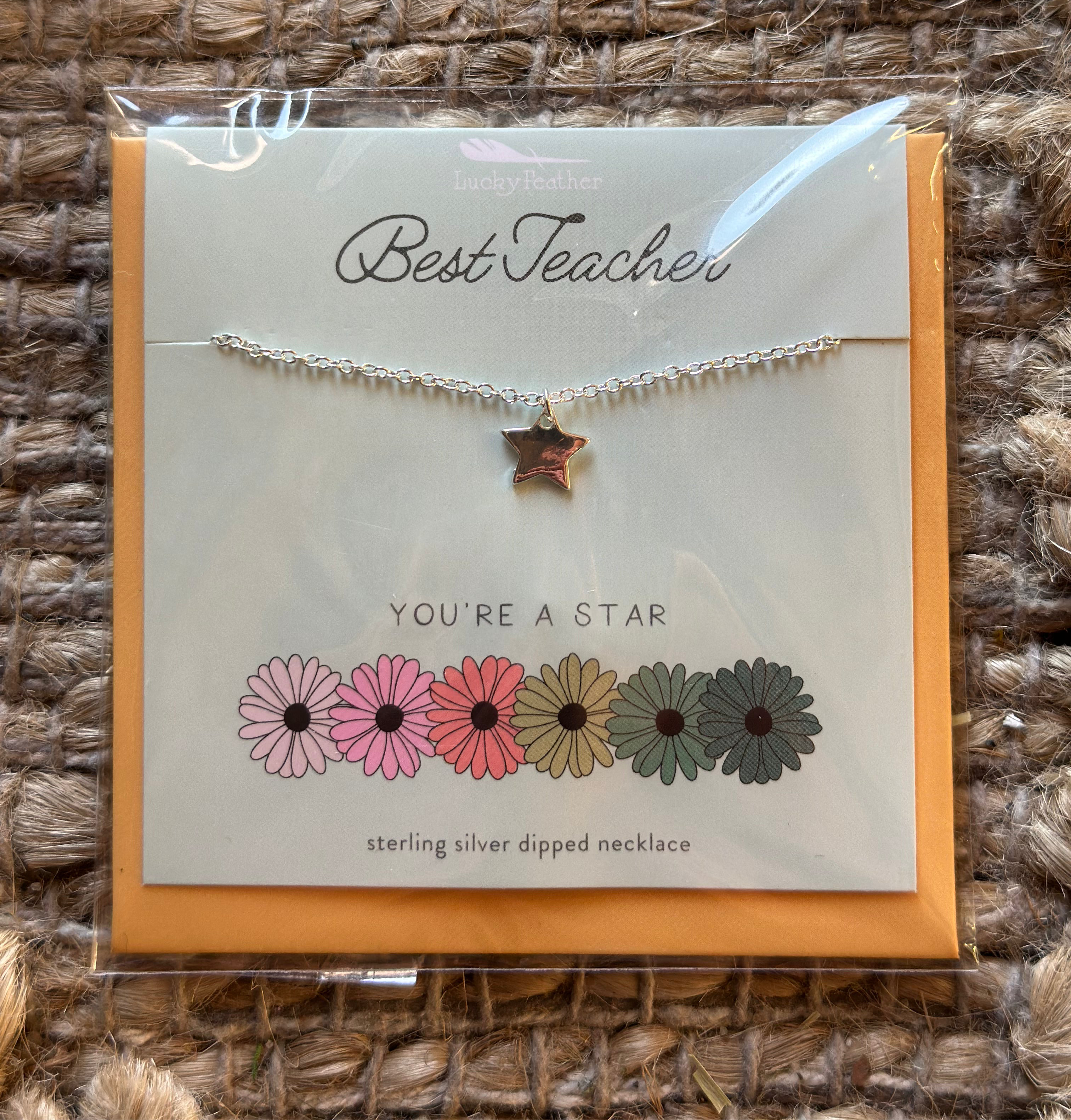 Best Teacher Star Necklace