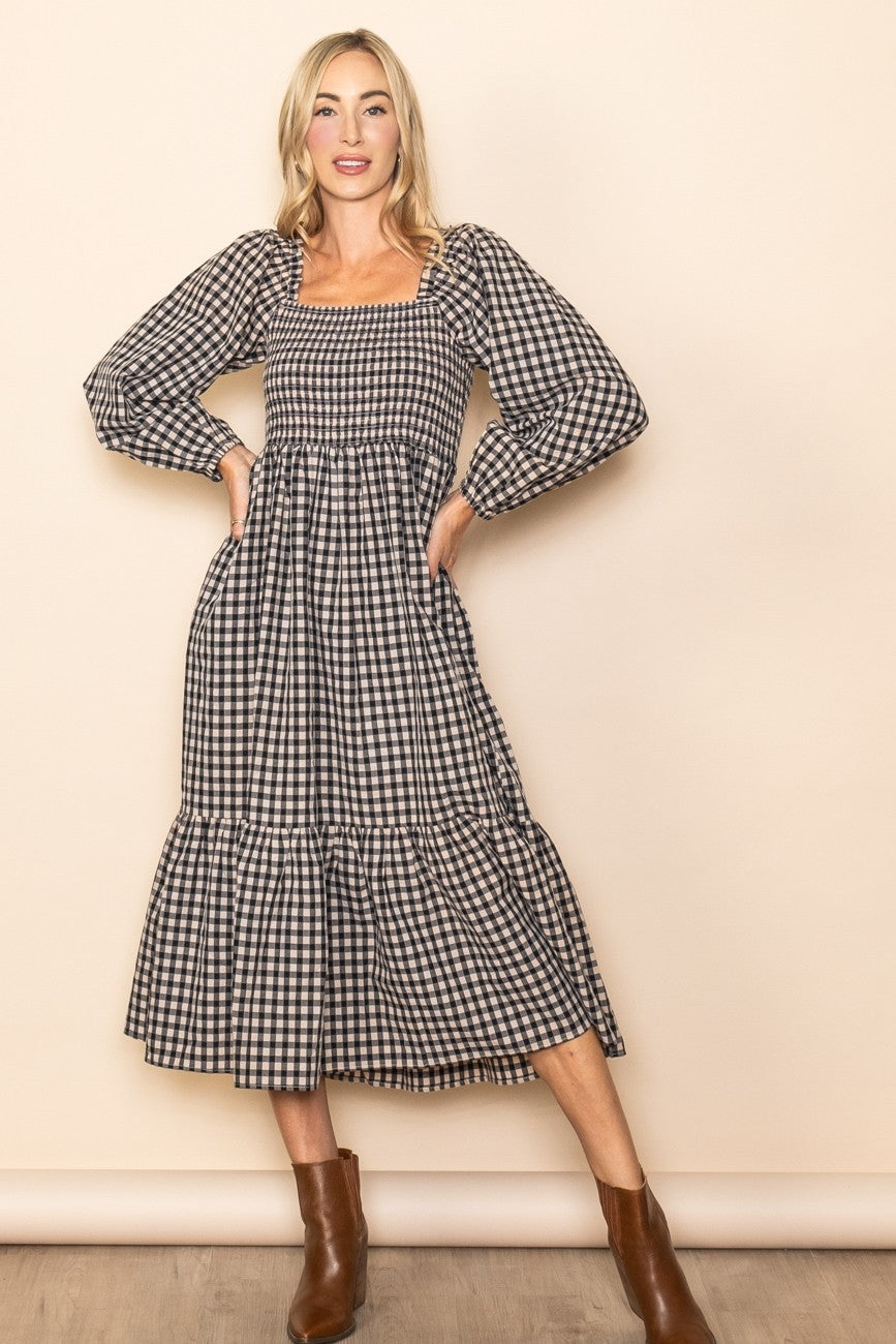 Cassidy Smocked Midi Dress