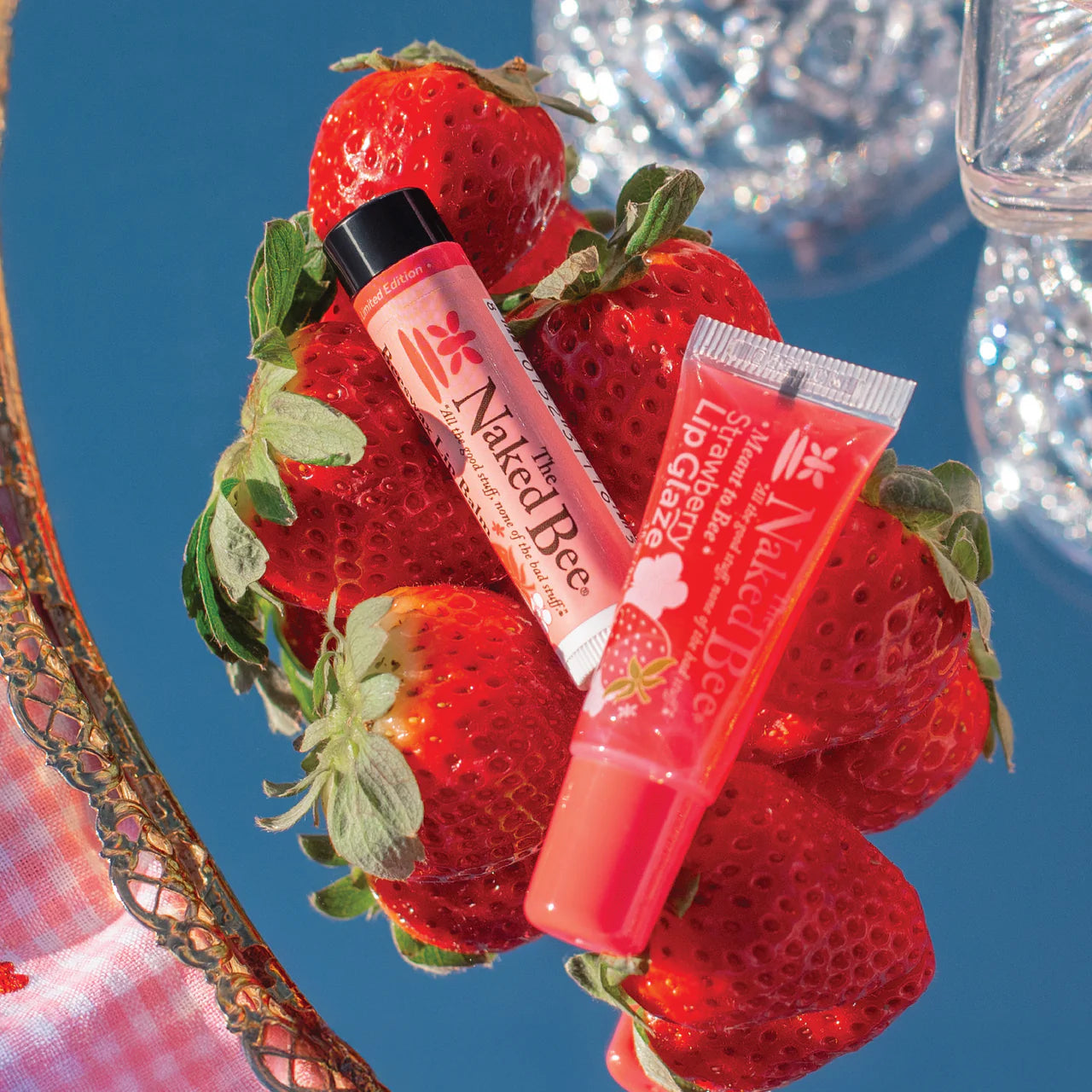 Strawberry Lip Care Duo The Naked Bee