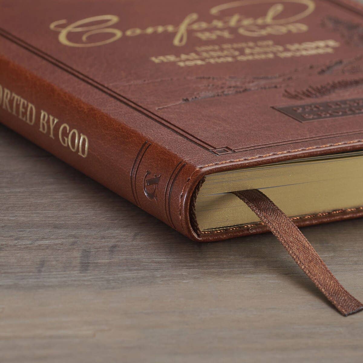 Devotional Comforted by God Faux Leather