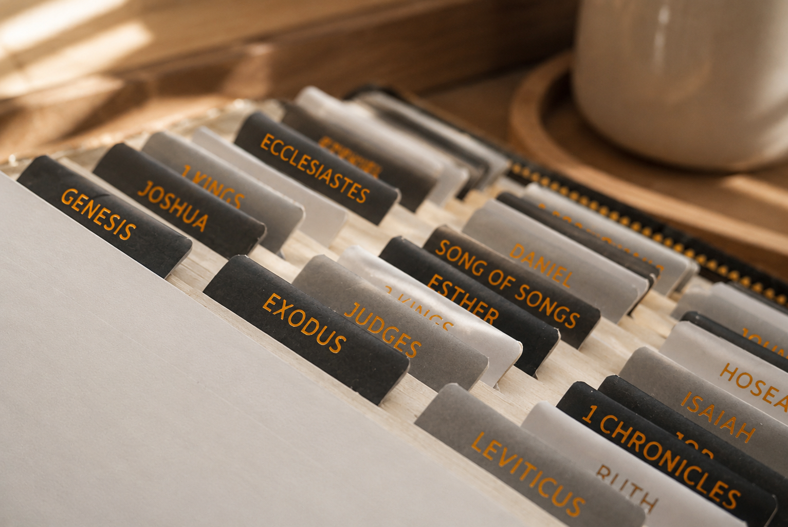 Bible Tabs — Black + Copper Foil