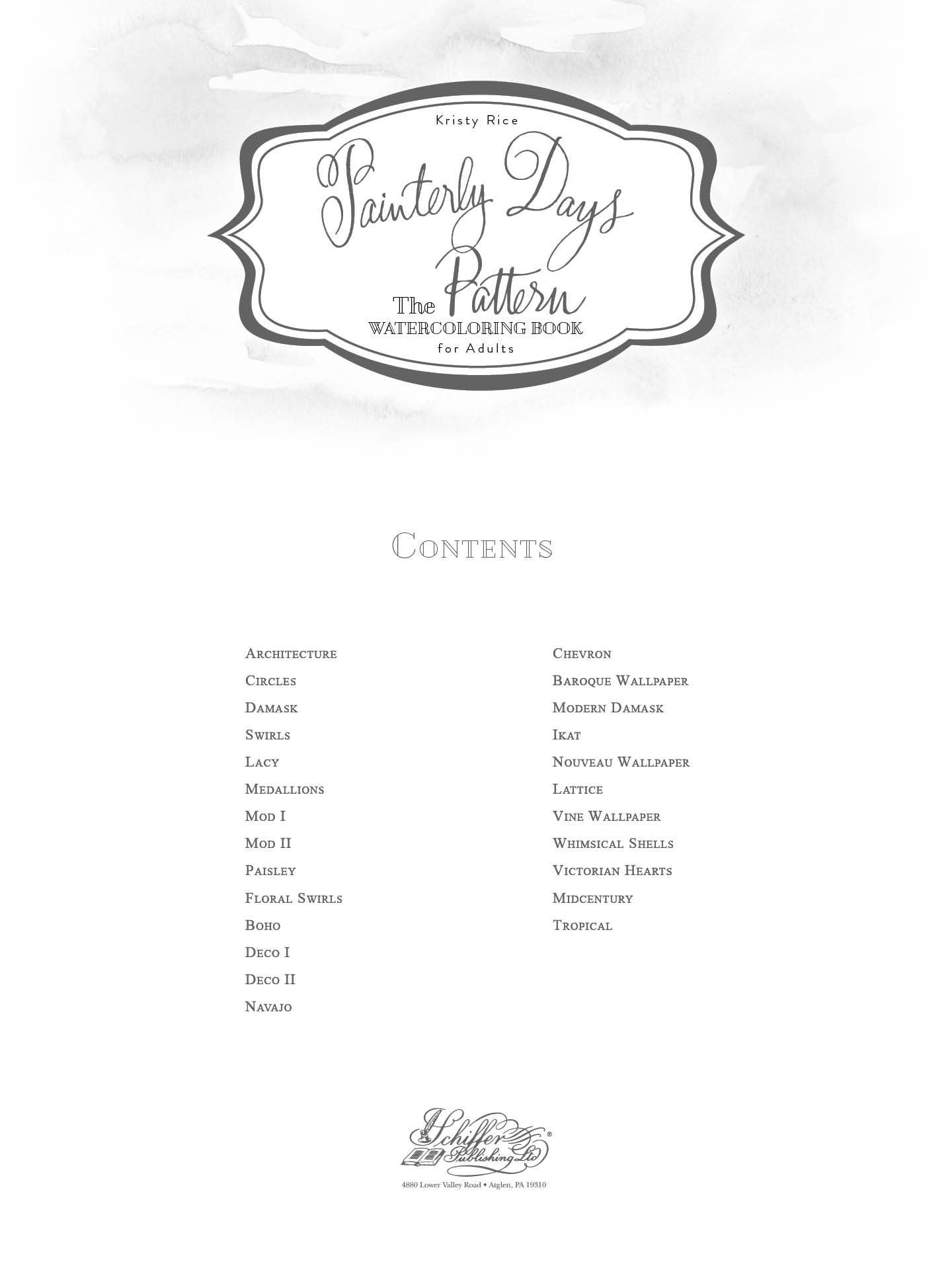 Painterly Days: The Pattern Watercoloring Book for Adults