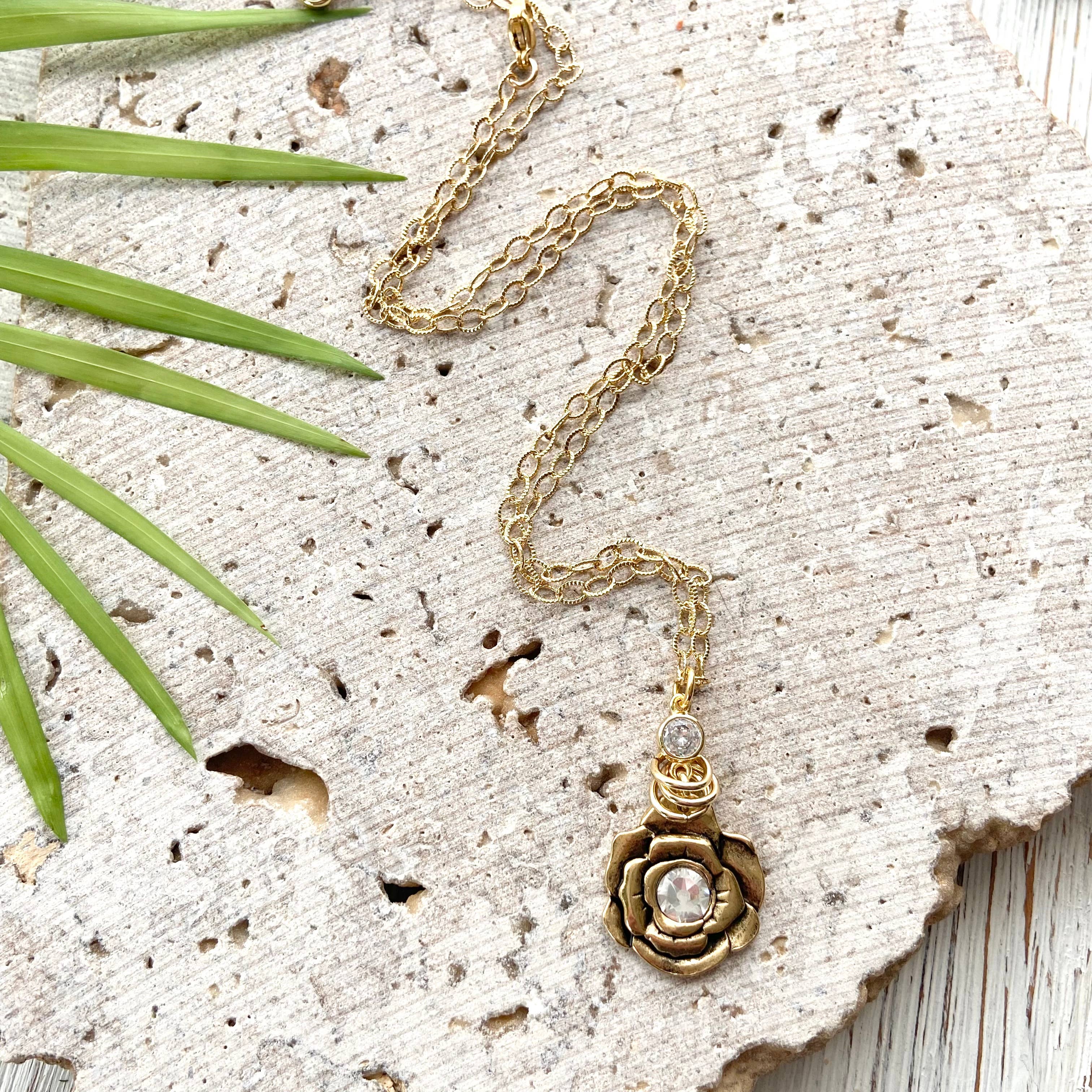 Flower Swarovski Necklace