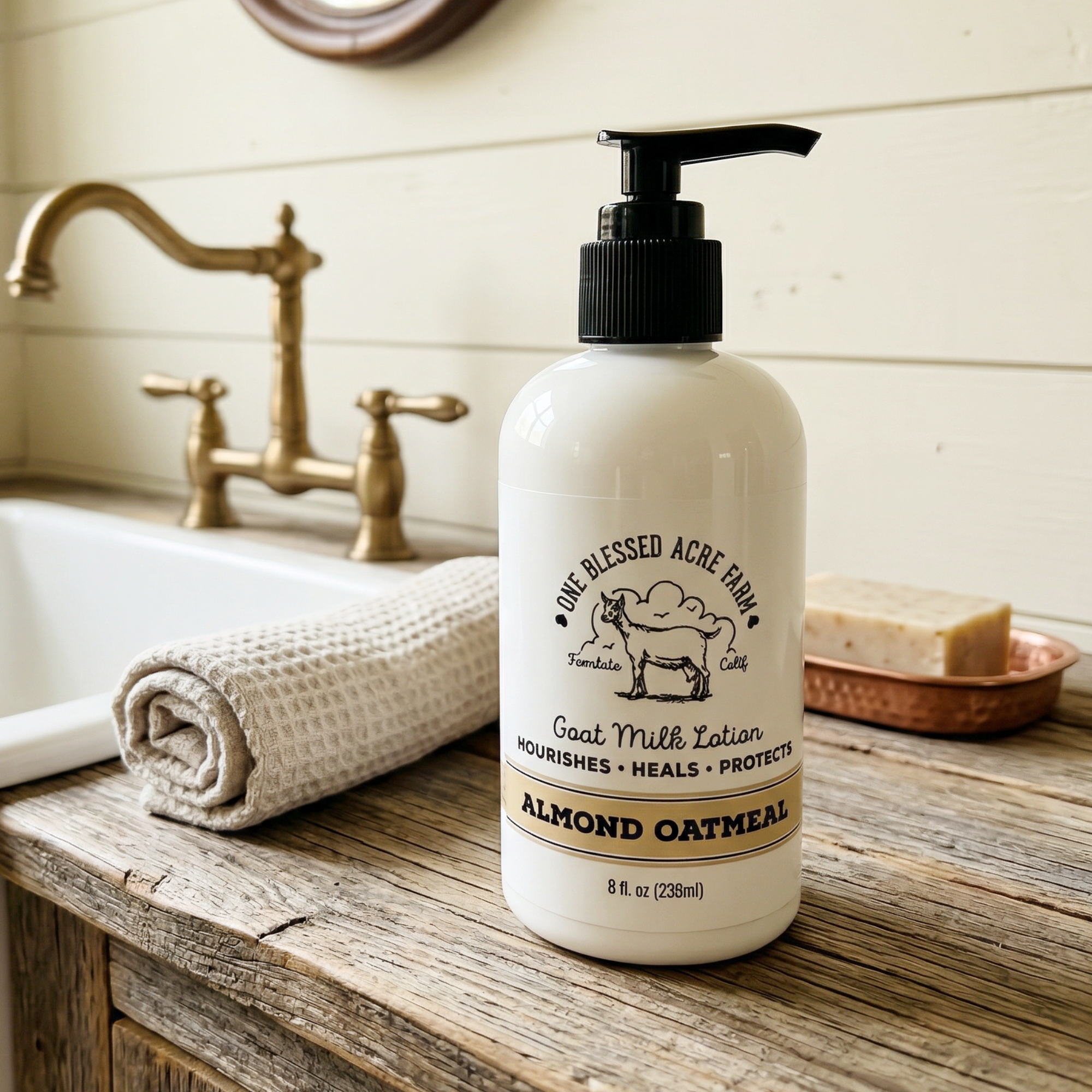 Almond Oatmeal Hydrating Goat Milk Lotion - 2 & 8 oz