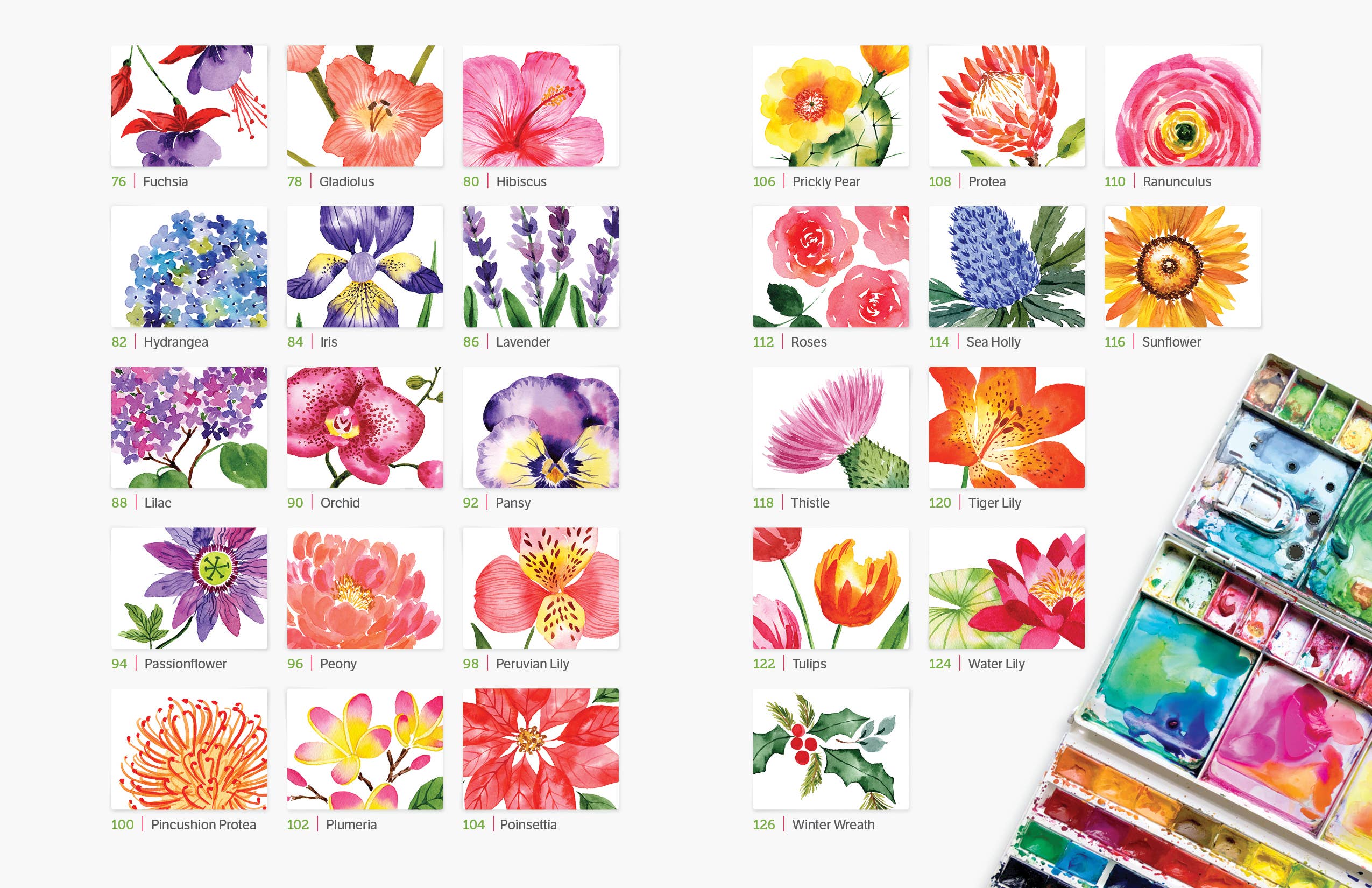 Watercolor the Easy Way Flowers: Step-by-Step Tutorials