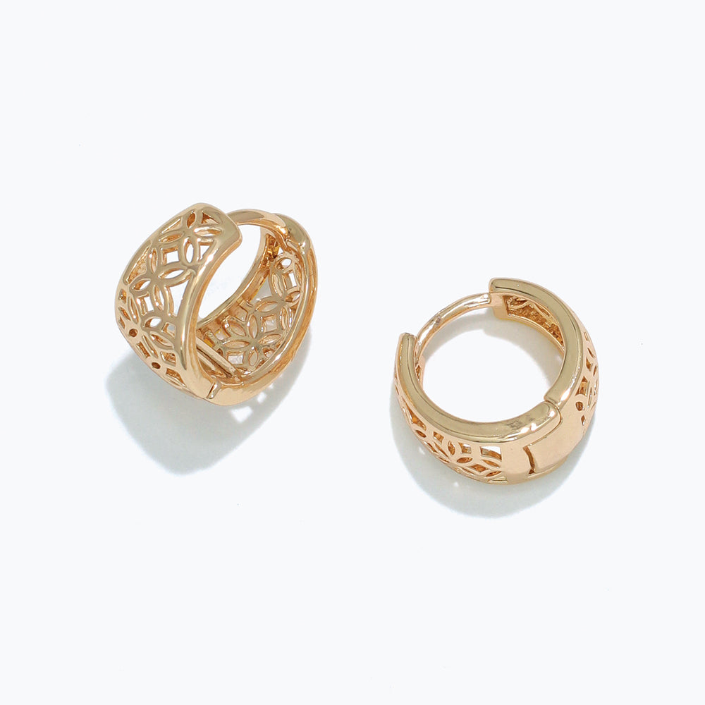 Gold Cutout Hoops