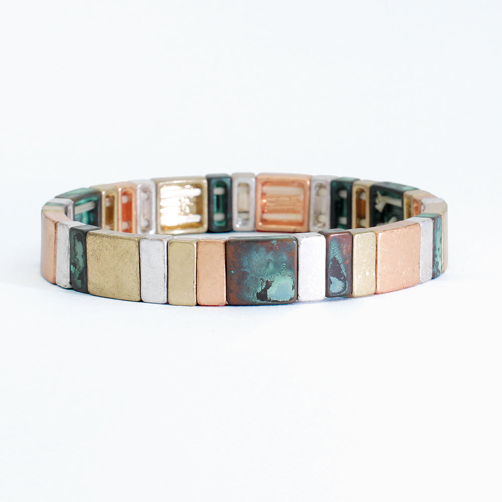 Patina Multi Tone Pattern Bracelet