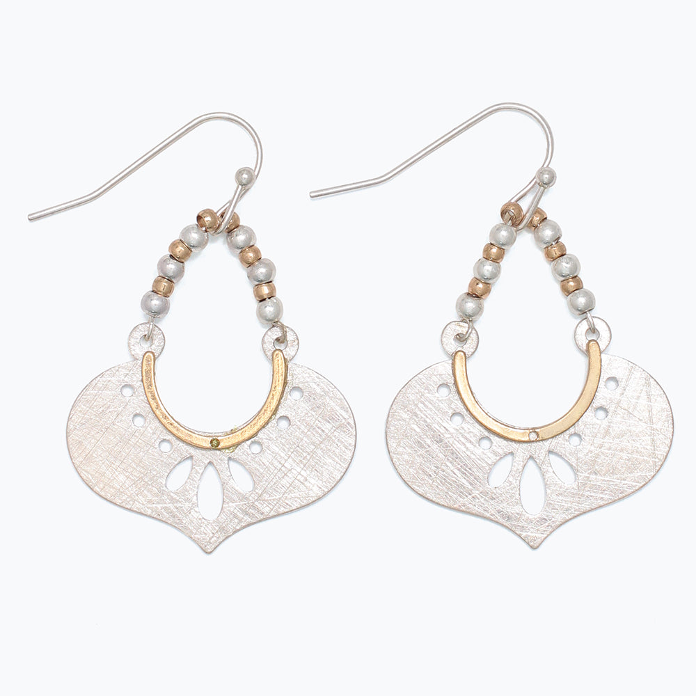 Two-Toned Dangle Earrings