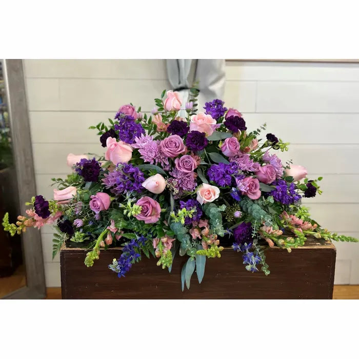 Violet Dream Casket Spray