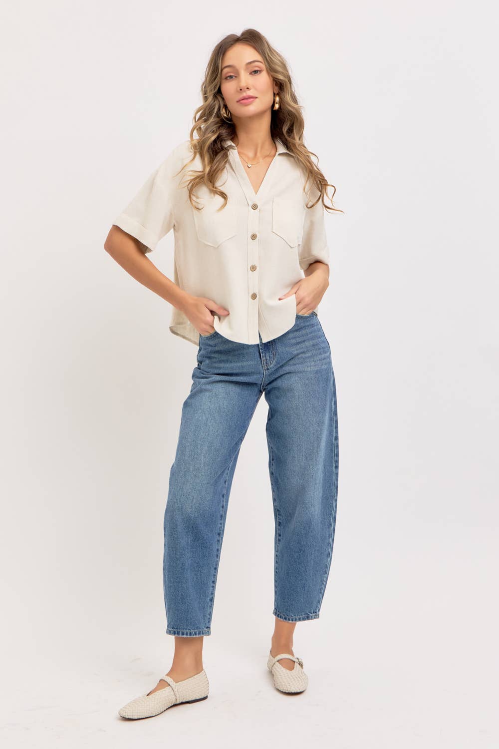 Agatha Linen Button Down