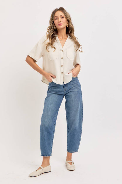 Agatha Linen Button Down