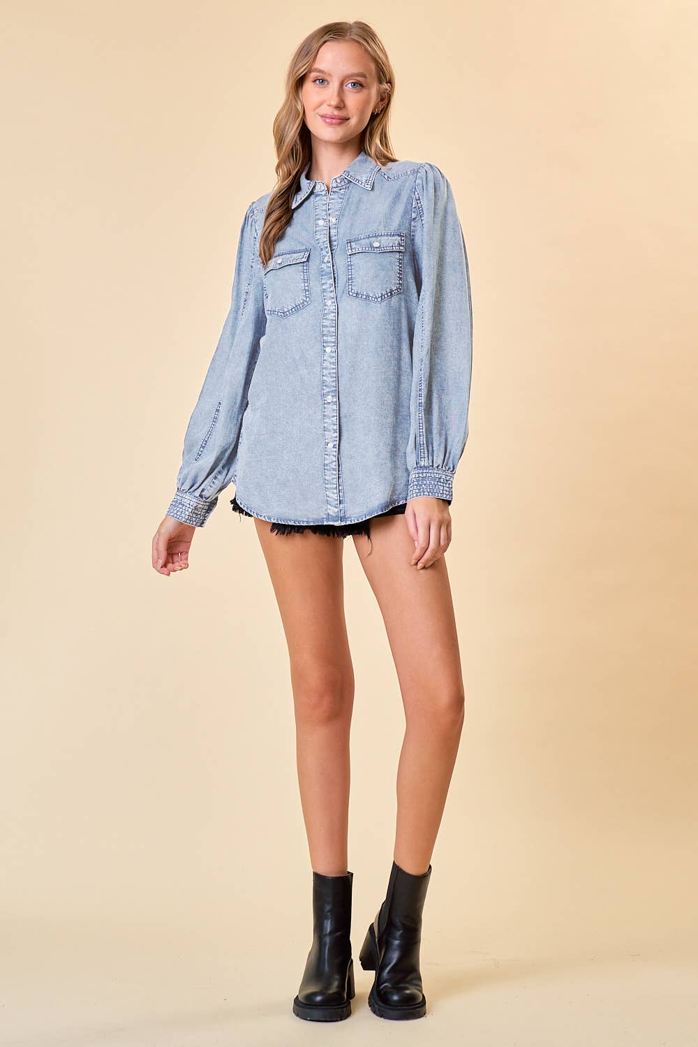 Peyton Denim Button Down