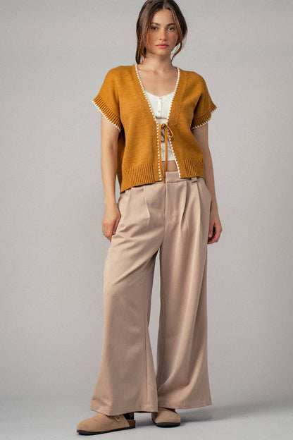 Mabel Tie Front Knit Vest