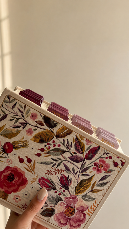 Bible Tabs — Rose Floral + Gold Foil