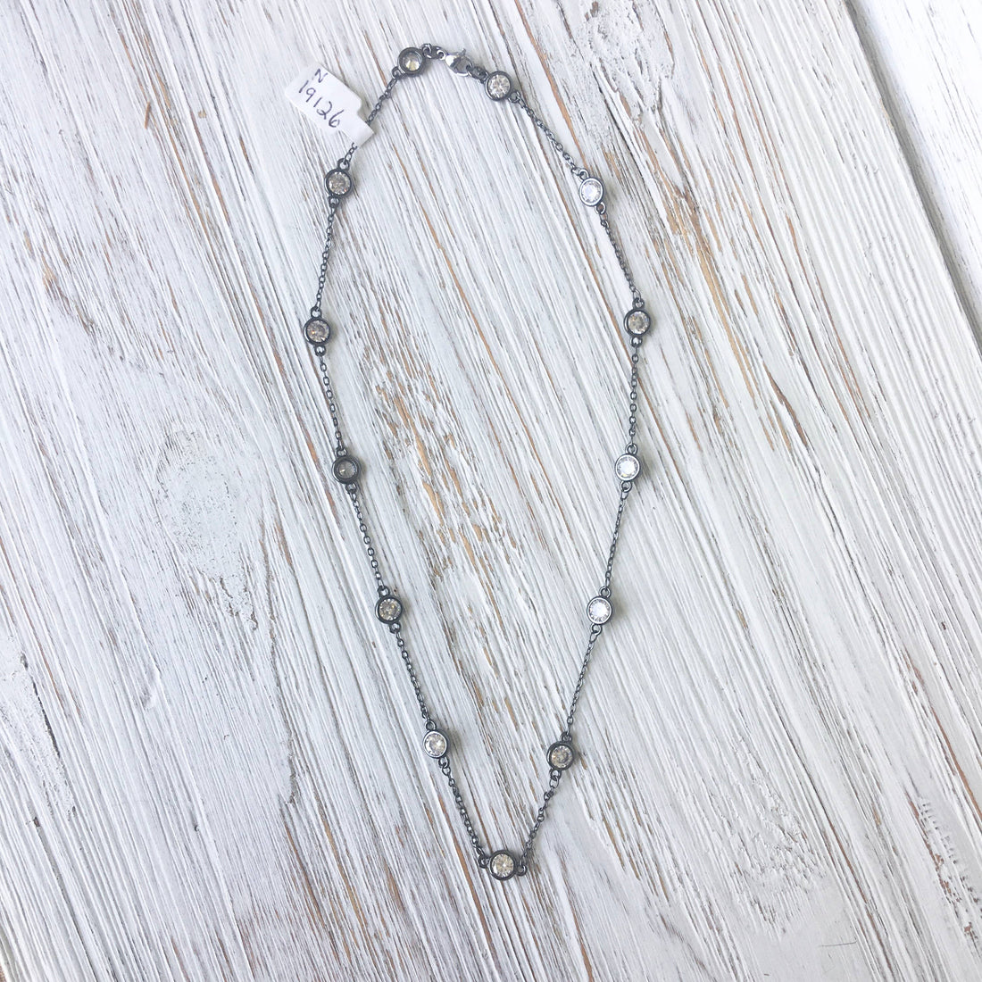 Crystal Gunmetal Necklace