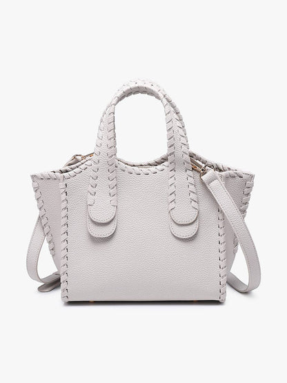 Marla Whipstitch Shaped Satchel
