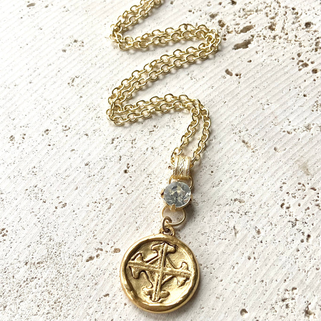 Cross Serenity Necklace with Serenity Prayer on back