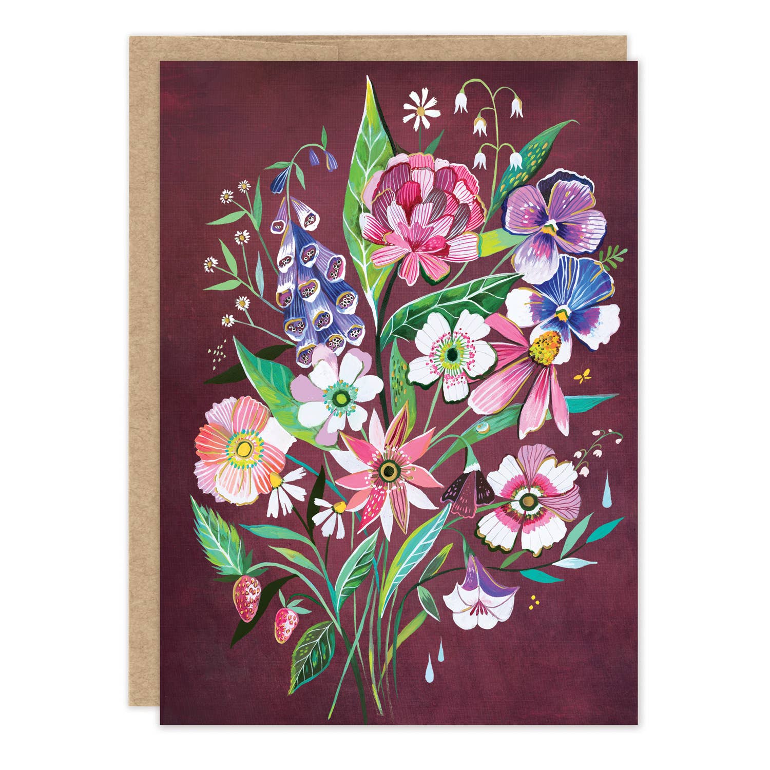Burgundy Bouquet Blank Card