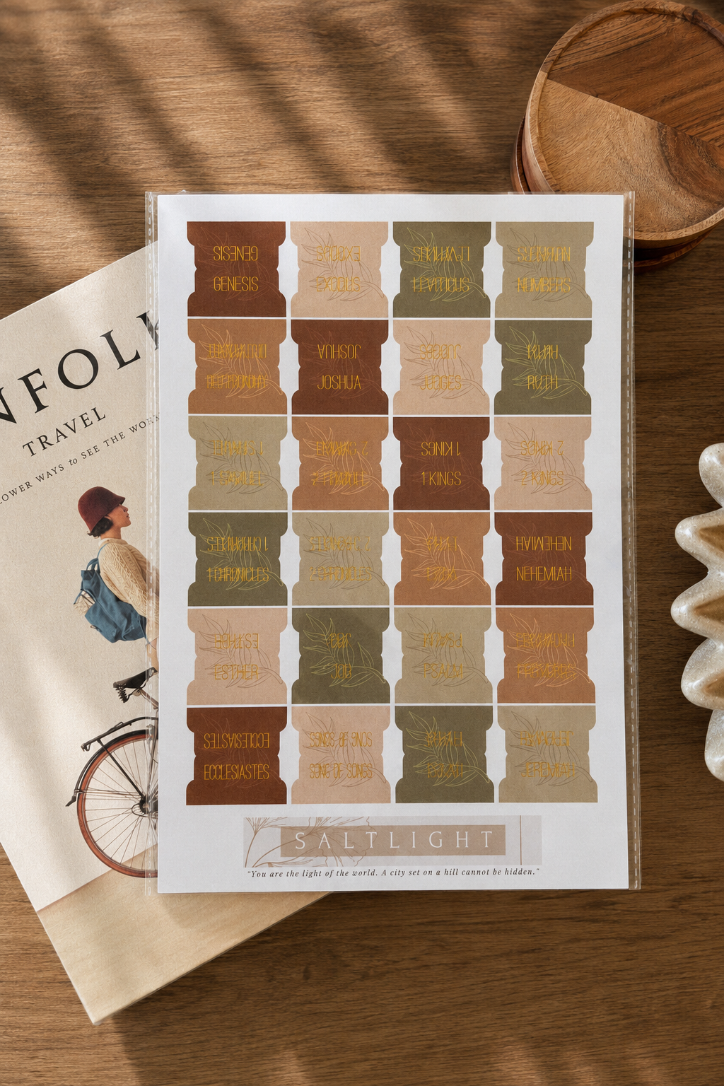 Bible Tabs — Earth Tone + Gold Foil