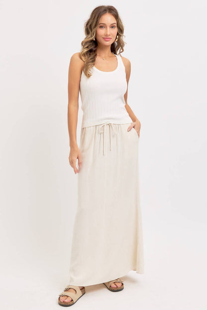 May Linen Maxi Skirt